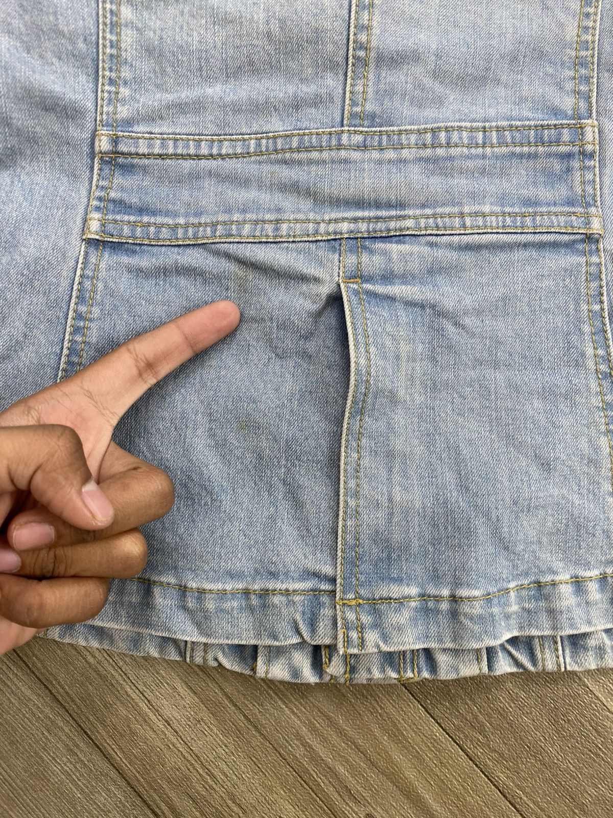 Japanese Brand Vintage Ined Homme Yohji Yamamoto Denim Jacket Size XS / US 0-2 / IT 36-38 - 14 Thumbnail