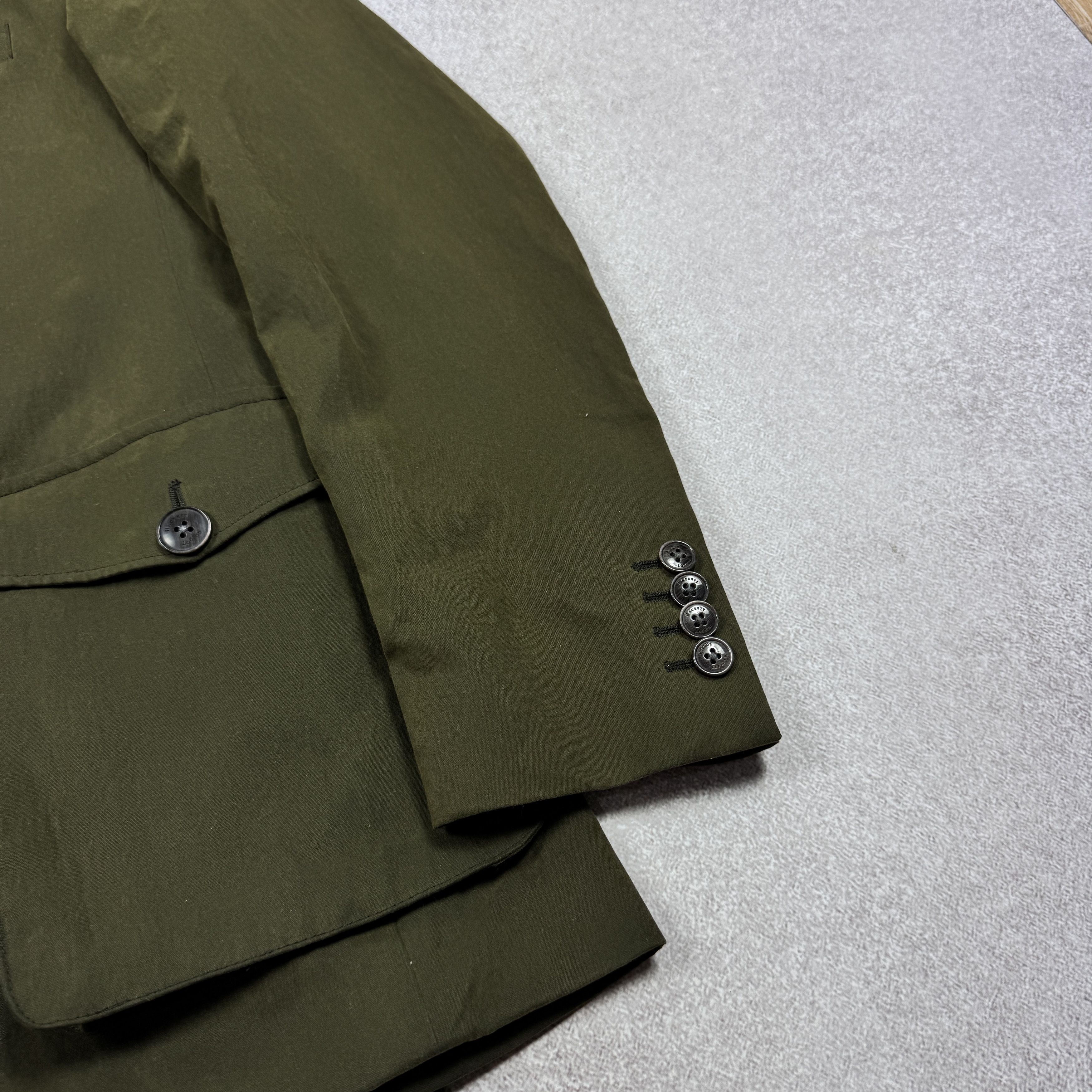 Hackett Men`s Hackett London zip through waxed Green jacket blazer Size 42R - 7 Thumbnail