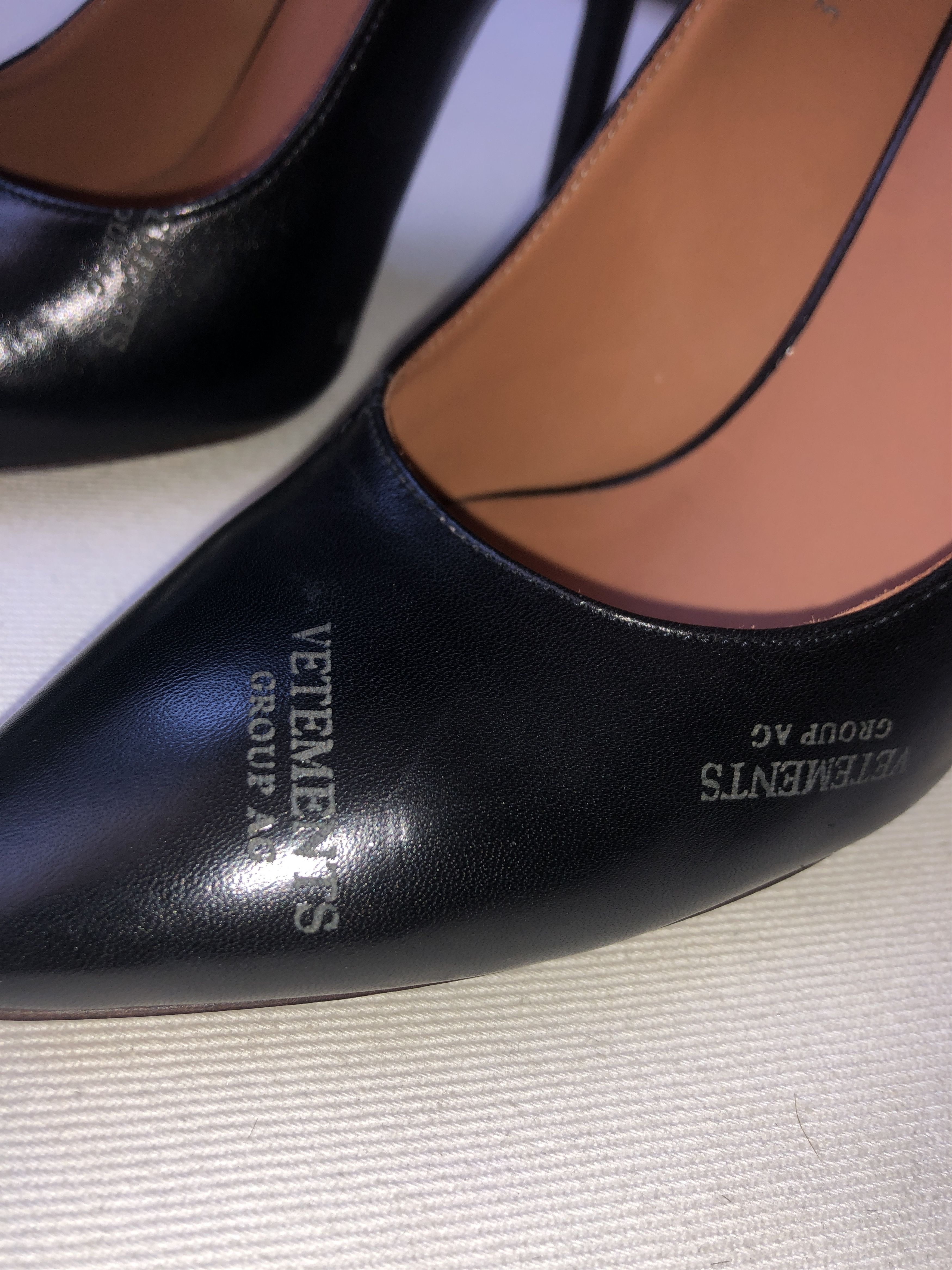 Vetements Black Leather Pumps with "Snatched" Shoe Sole Size US 9 / IT 39 - 4 Thumbnail