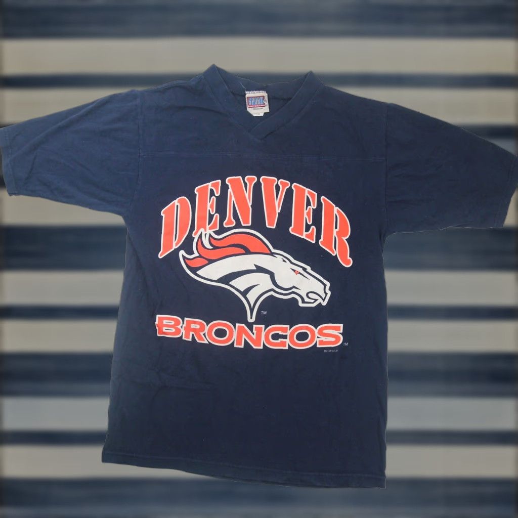 Vintage VINTAGE Denver Broncos John Elway Mens Medium Graphic T Shirt Blue Size US M / EU 48-50 / 2 - 1 Thumbnail