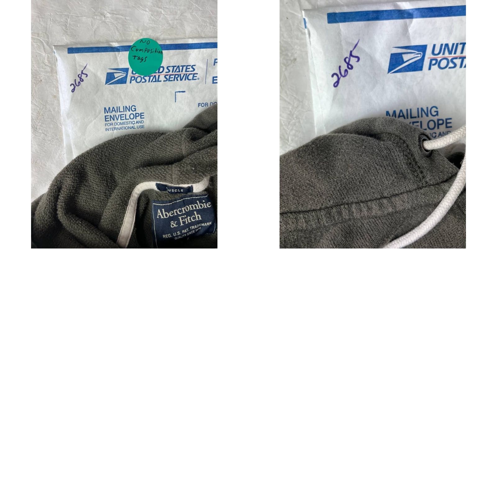 Abercrombie & Fitch Vtg Abercrombie & Fitch Muscle Full Zip Hoodie Gray Men's Large Size US L / EU 52-54 / 3 - 8 Thumbnail