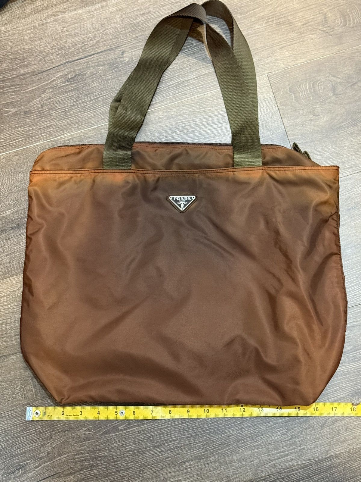 Prada vintage Prada Tessuto Nylon khaki green shoulder Size ONE SIZE - 24 Thumbnail