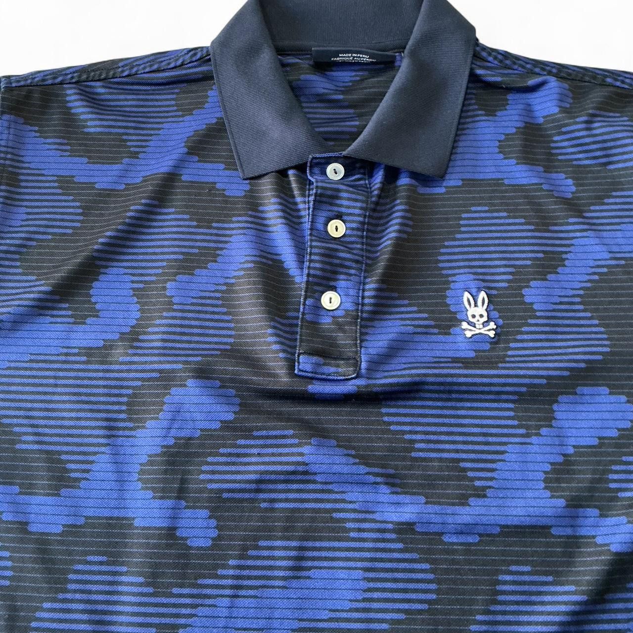 Psycho Bunny Psycho Bunny Camo Golf Polo (XL) – Blue & Black Size US XL / EU 56 / 4 - 2 Thumbnail