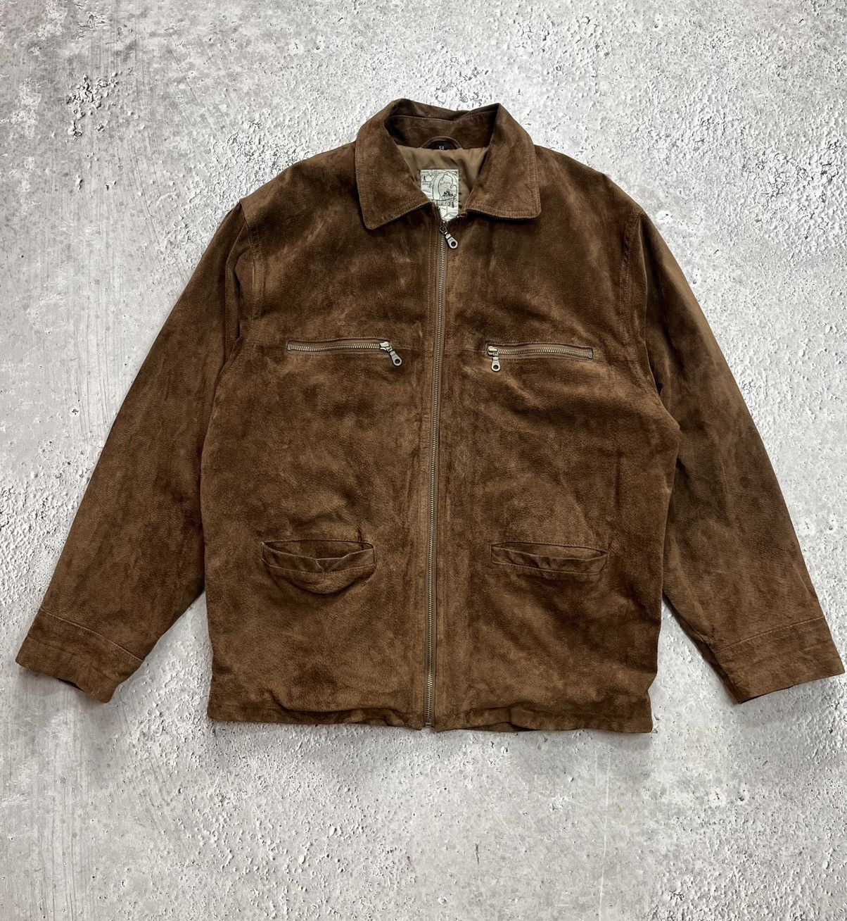 Genuine Leather Vintage Brown Leather Jacket Distressed Genuine Leather 52 Size US L / EU 52-54 / 3 - 1 Thumbnail