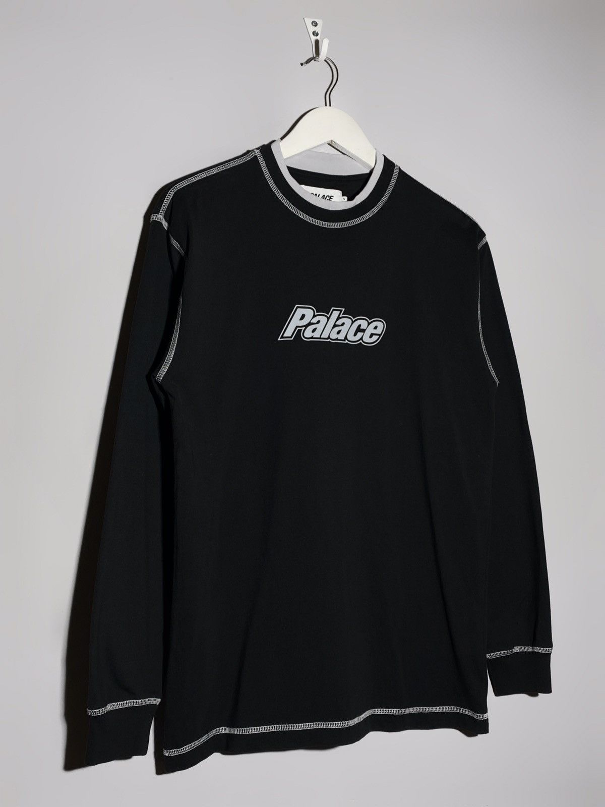 Palace 🔥 00s PALACE DOUBLE COLLAR LONGSLEEVE TECH LOGO Y2K FIT Size US S / EU 44-46 / 1 - 2 Thumbnail