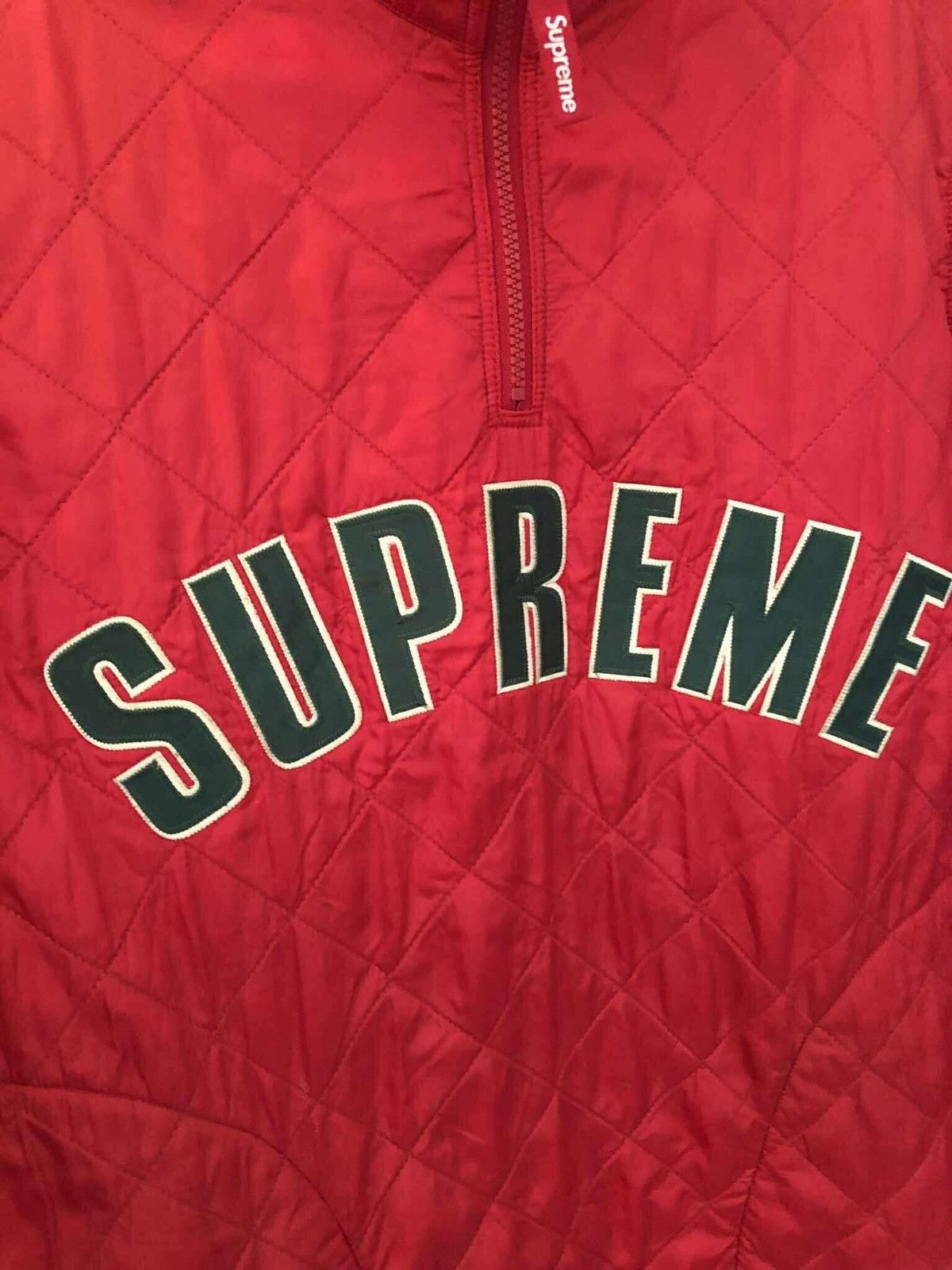Supreme supreme arc logo quilted half zip pullover Size US M / EU 48-50 / 2 - 2 Thumbnail