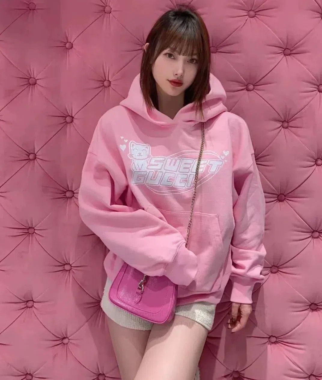 Gucci Gucci Pink Cat Logo Hoodie. Size M / US 6-8 / IT 42-44 - 9 Thumbnail