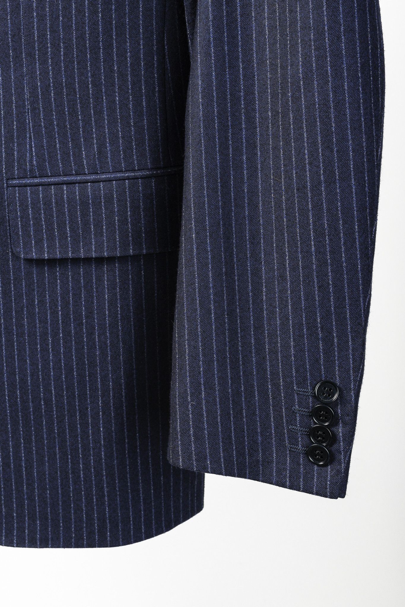 Canali Canali Blue Chalk Banker Stripe Single Breasted Blazer Size 40R - 5 Thumbnail