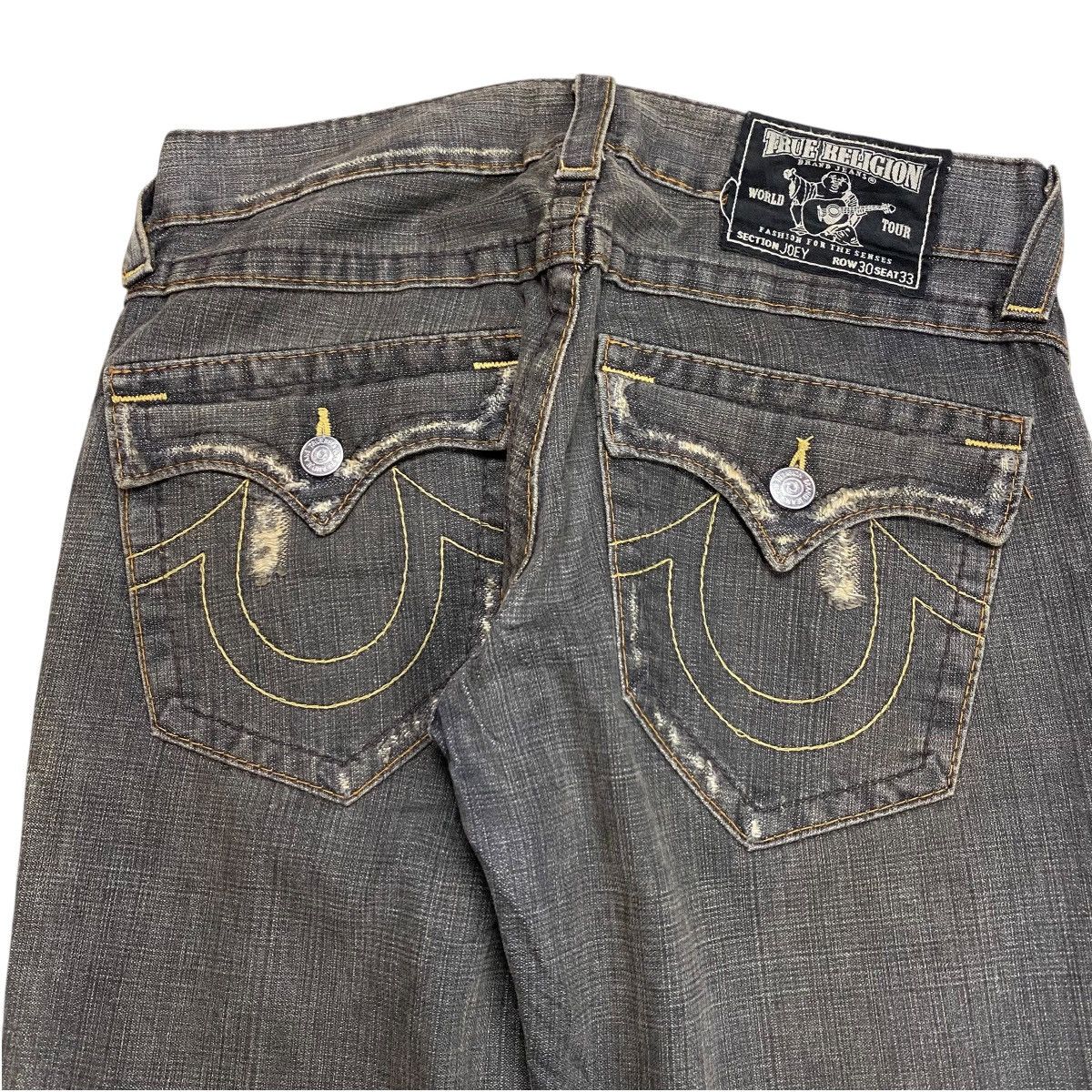 If Six Was Nine True Religion Distressed Flared Denim Pants Size US 30 / EU 46 - 5 Thumbnail