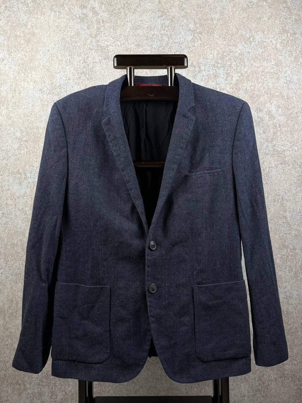 Hugo Boss Hugo Boss Blue Textured Blazer Size 52 Size 52S - 1 Thumbnail