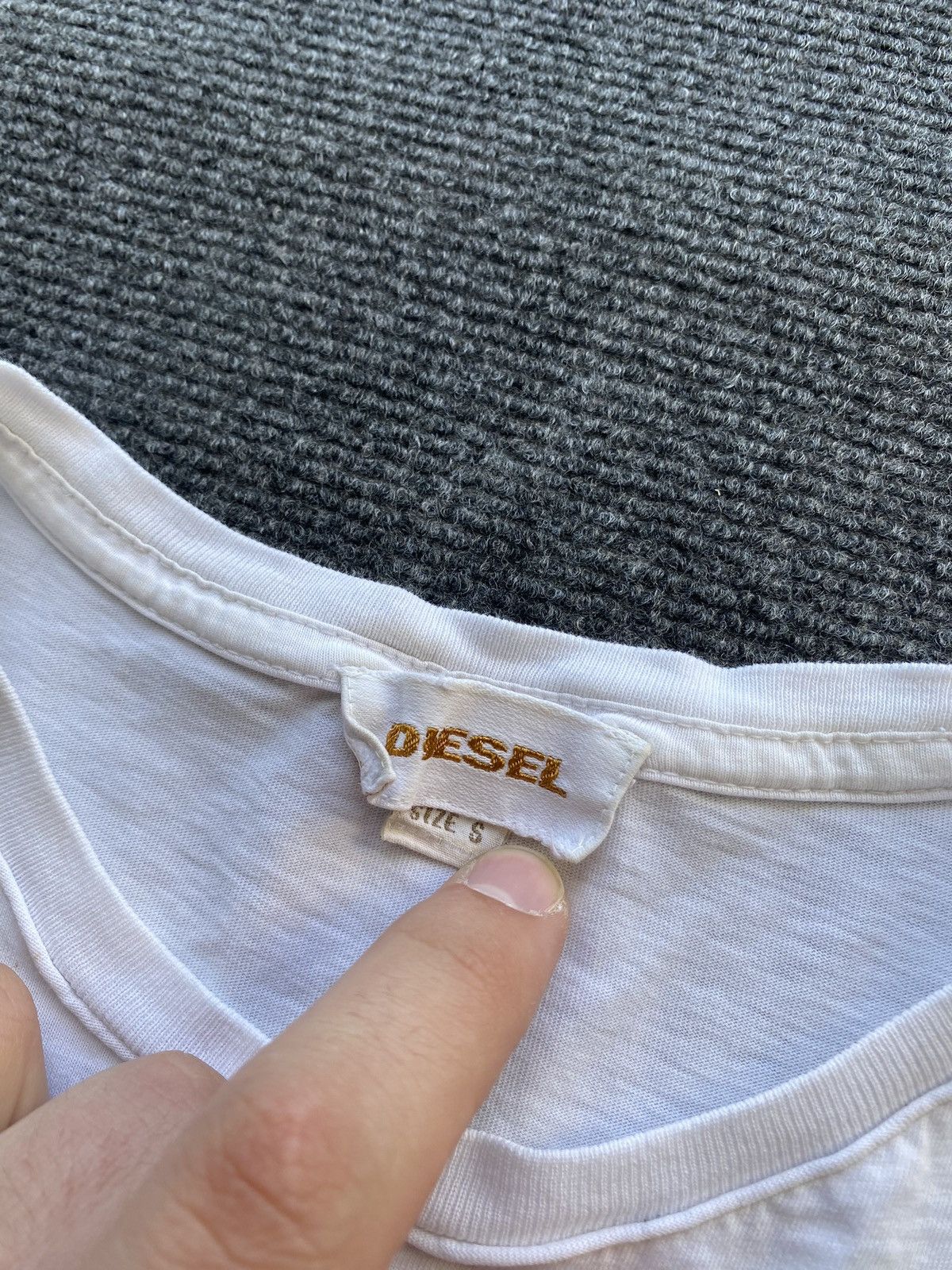 Diesel 🔥Opium Punk Diesel Goth Emo White tee “sneakers logo” Size US S / EU 44-46 / 1 - 4 Thumbnail