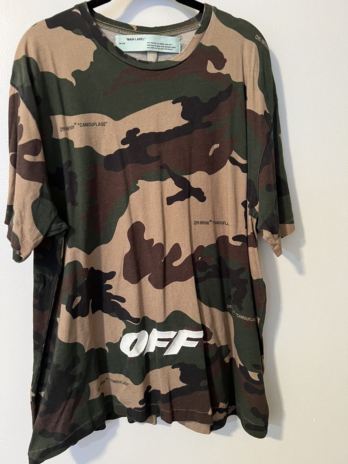 Off-White Off White Oversize Camouflage Tee Size Small Size US S / EU 44-46 / 1 - 2 Thumbnail