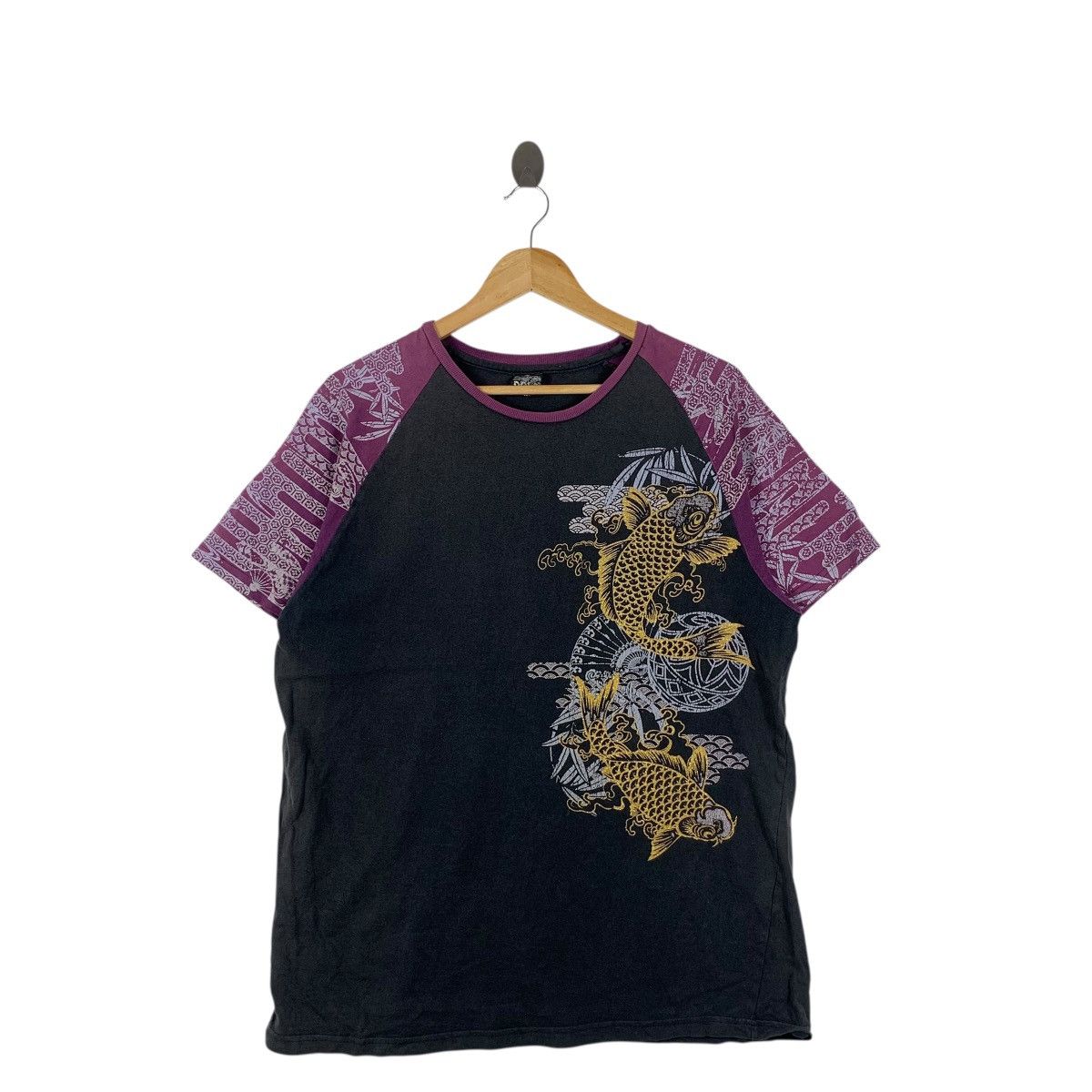 Vintage Vintage JAPAN TRADITIONAL KOI Fish Sukajan Raglan Tee Shirt Size US L / EU 52-54 / 3 - 3 Thumbnail
