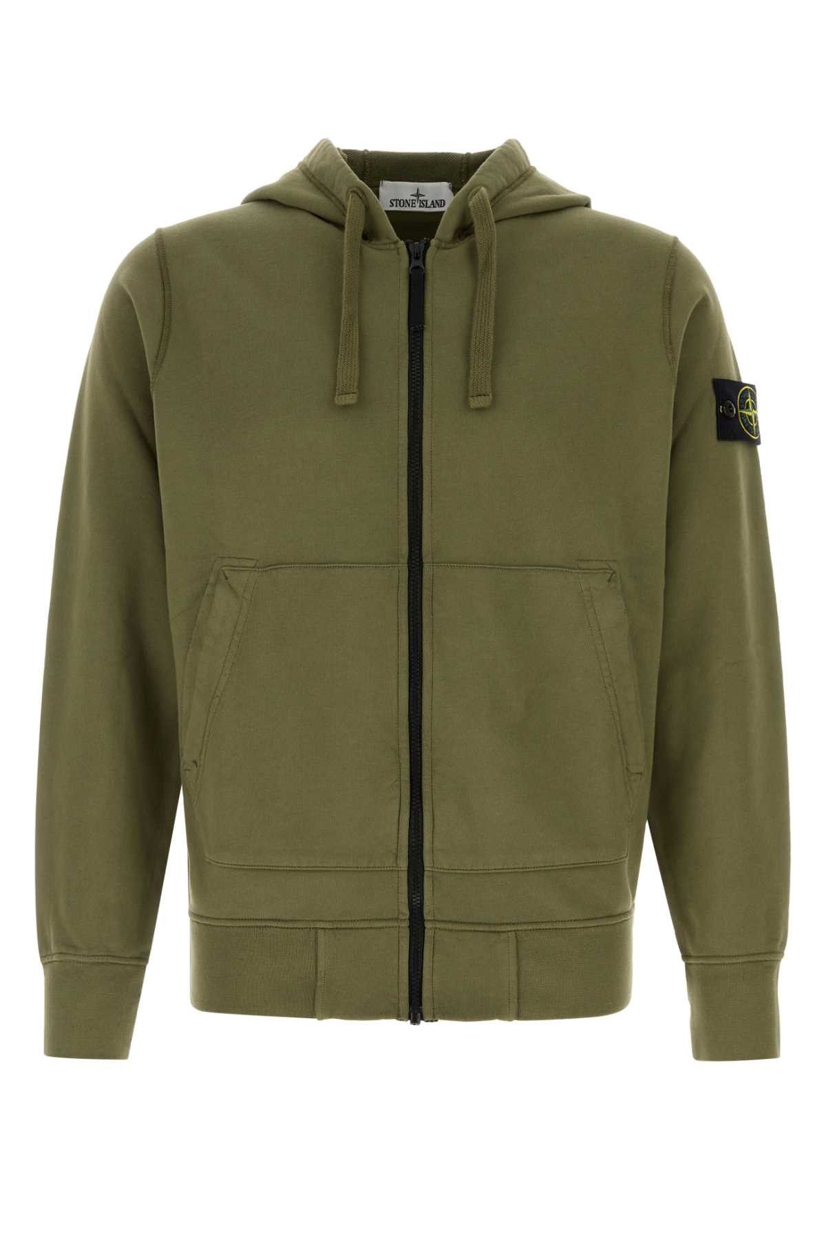 Stone Island Army Green Cotton Sweatshirt Size US M / EU 48-50 / 2 - 1 Thumbnail