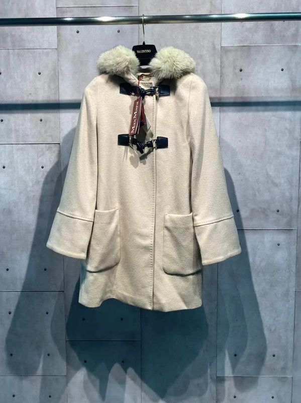 Max Mara MaxMara Khaki Wool Ladies Coat 0089 Size S / US 4 / IT 40 - 1 Thumbnail