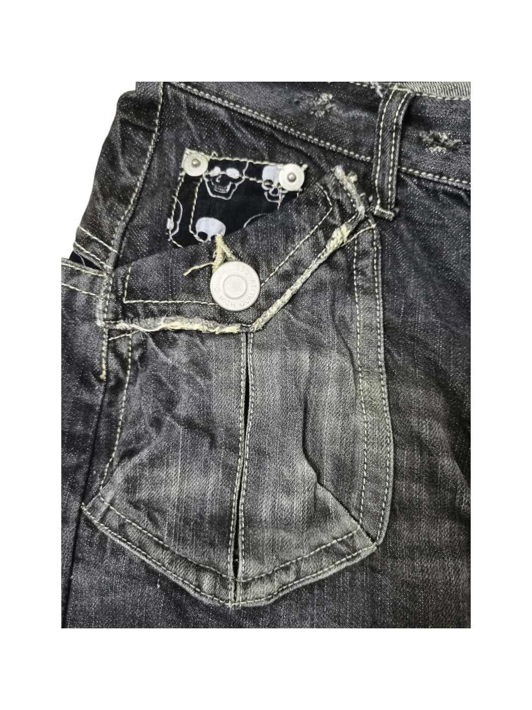 Japanese Brand Japanese Brand Skulls Black Jeans Size US 30 / EU 46 - 5 Thumbnail