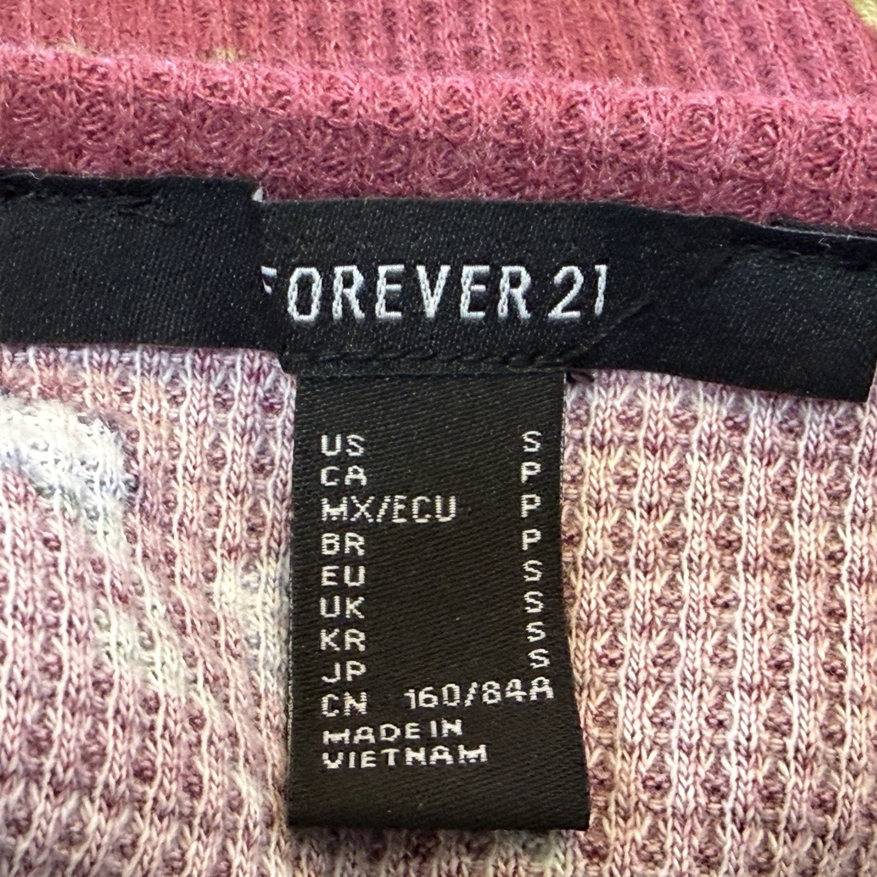 Forever 21 Forever 21 Crop Top Womens Size Small Mauve Floral Print Long Sleeve Coquette Y2K Bella Swan Size S / US 4 / IT 40 - 7 Thumbnail
