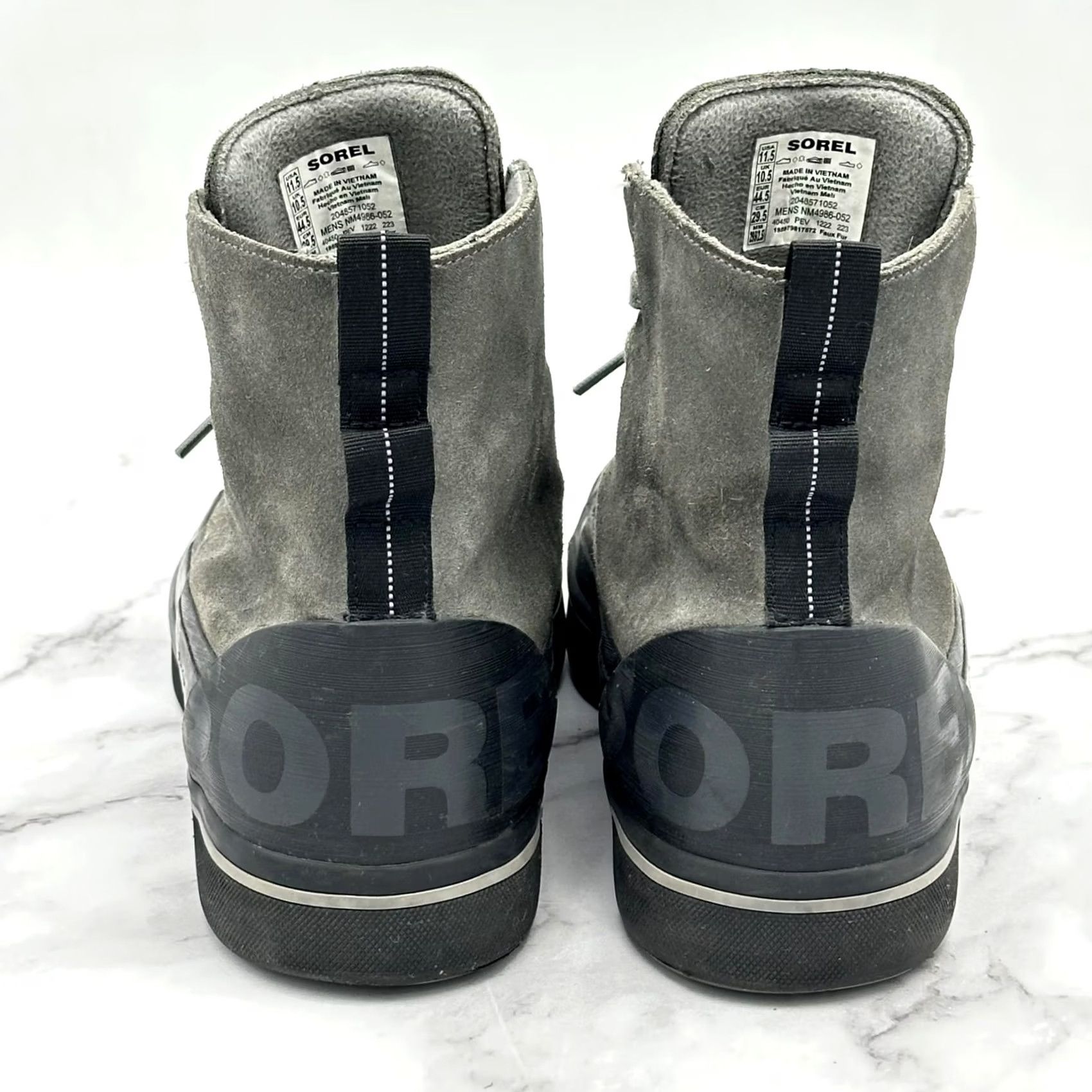 Sorel Mens Snow Boot NM4986-052 Waterproof Suede Gray Ankle 