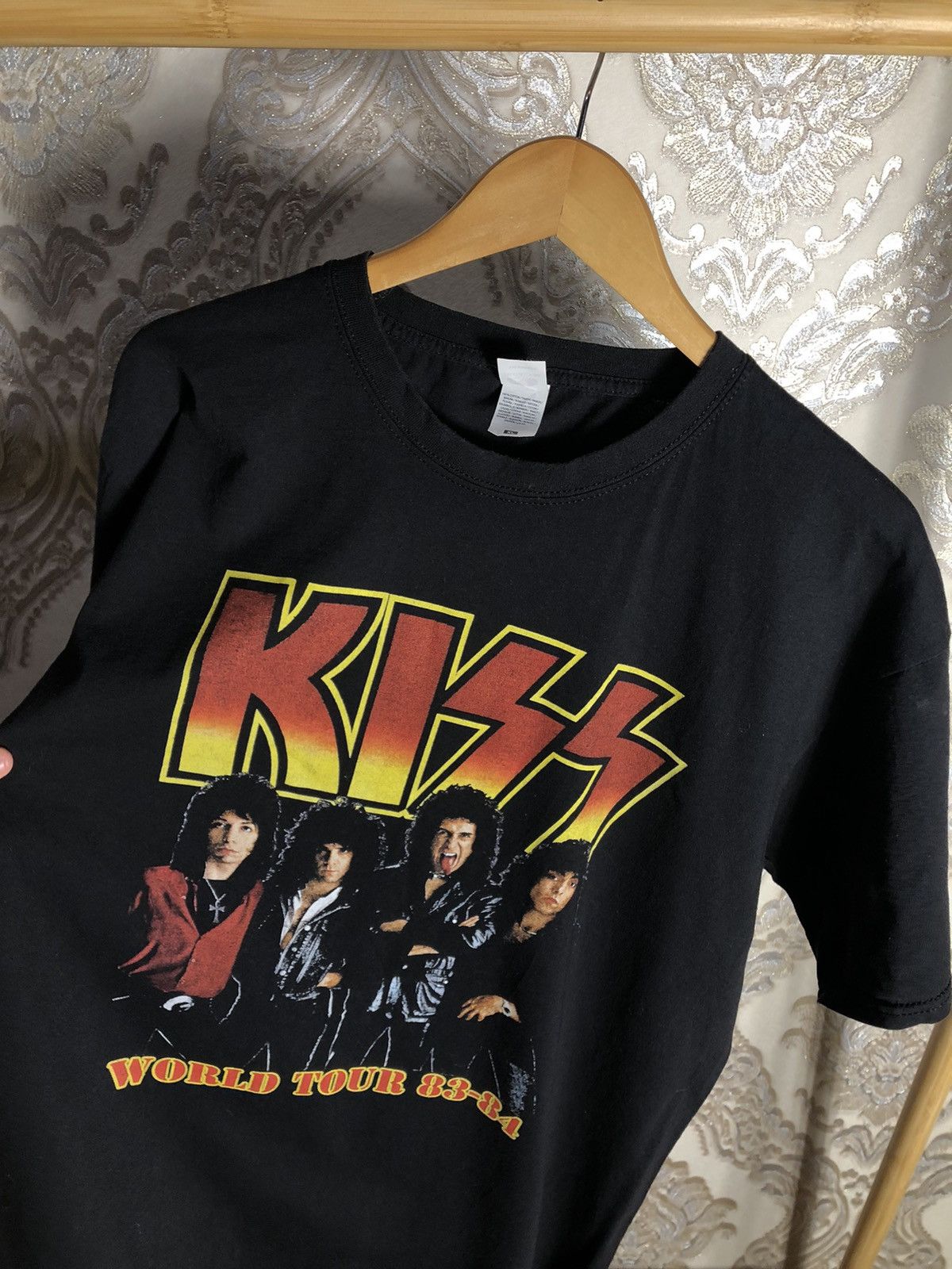 Band Tees × Vintage VERY RARE KISS WORLD TOUR ROCK T-SHIRT DOUBLE PRINTED 90s Size US XL / EU 56 / 4 - 3 Thumbnail