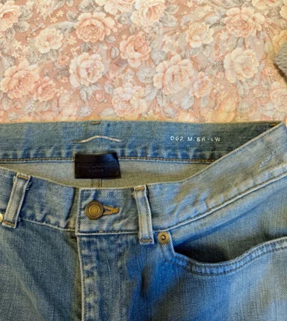 Saint Laurent Paris × Yves Saint Laurent Saint Laurent d02 Blue Destruction Jeans 2412-Nextarrow Size US 30 / EU 46 - 3 Thumbnail