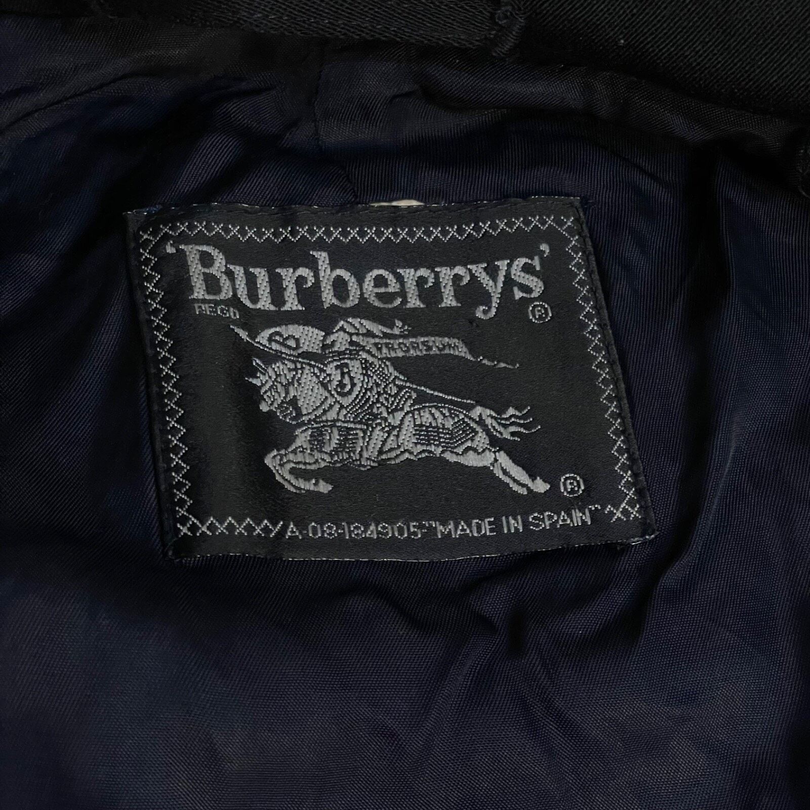 Burberry VINTAGE Burberry Trench Coat VIRGIN WOOL jacket BLUE navy Size US L / EU 52-54 / 3 - 9 Thumbnail