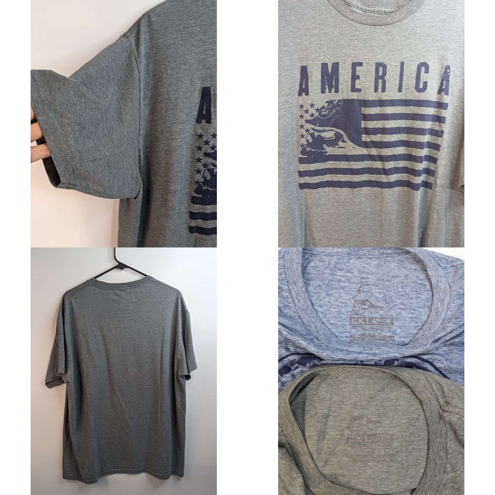 Metal Mulisha Metal Mulisha Shirt USA Skull Flag Crewneck Tee 2XL Blue Men Shirt Short Sleeve Vintage No Size US XXL / EU 58 / 5 - 8 Thumbnail
