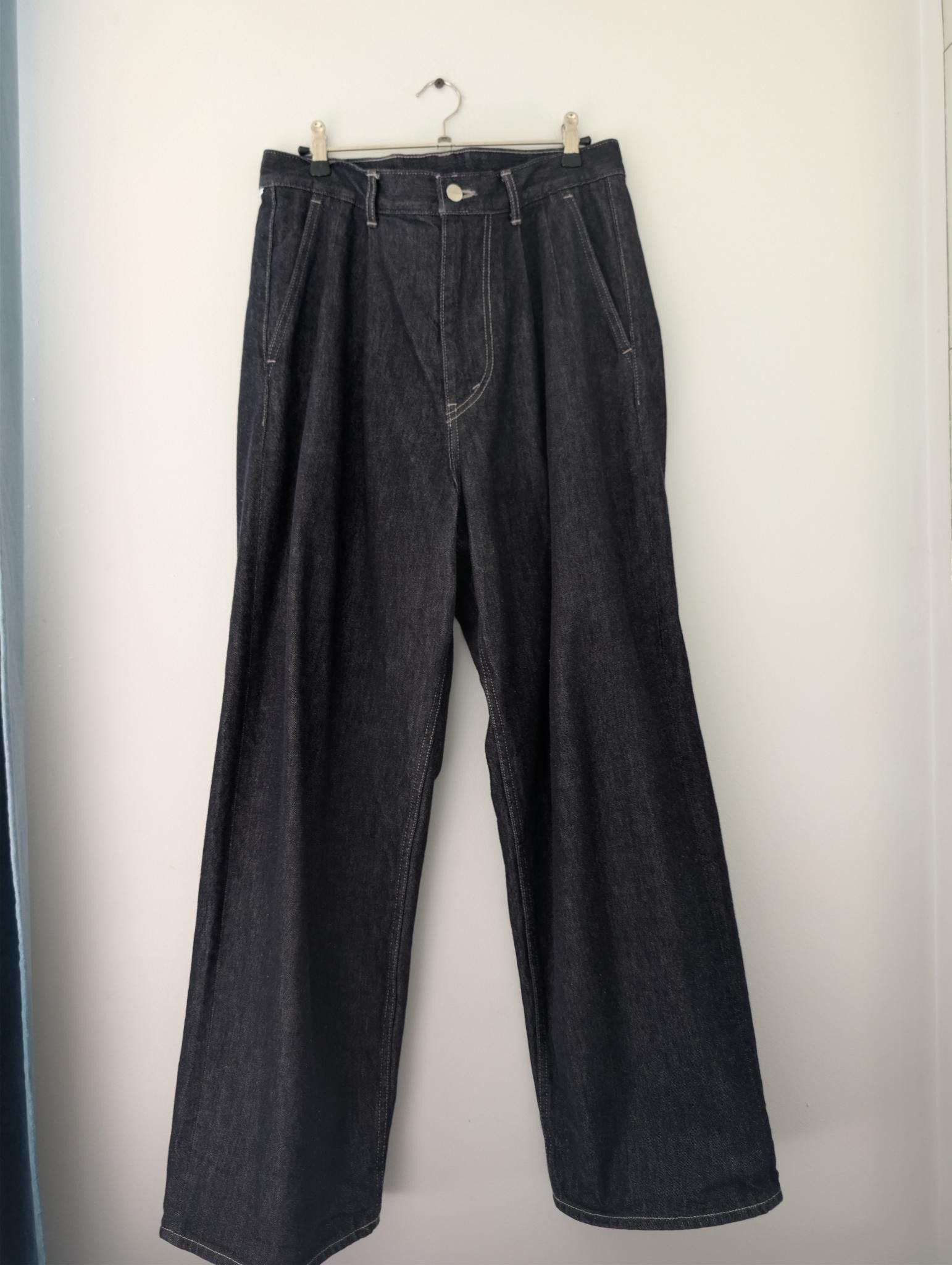 Graphpaper Colorfast Denim Two Tuck Pants Navy Size 2