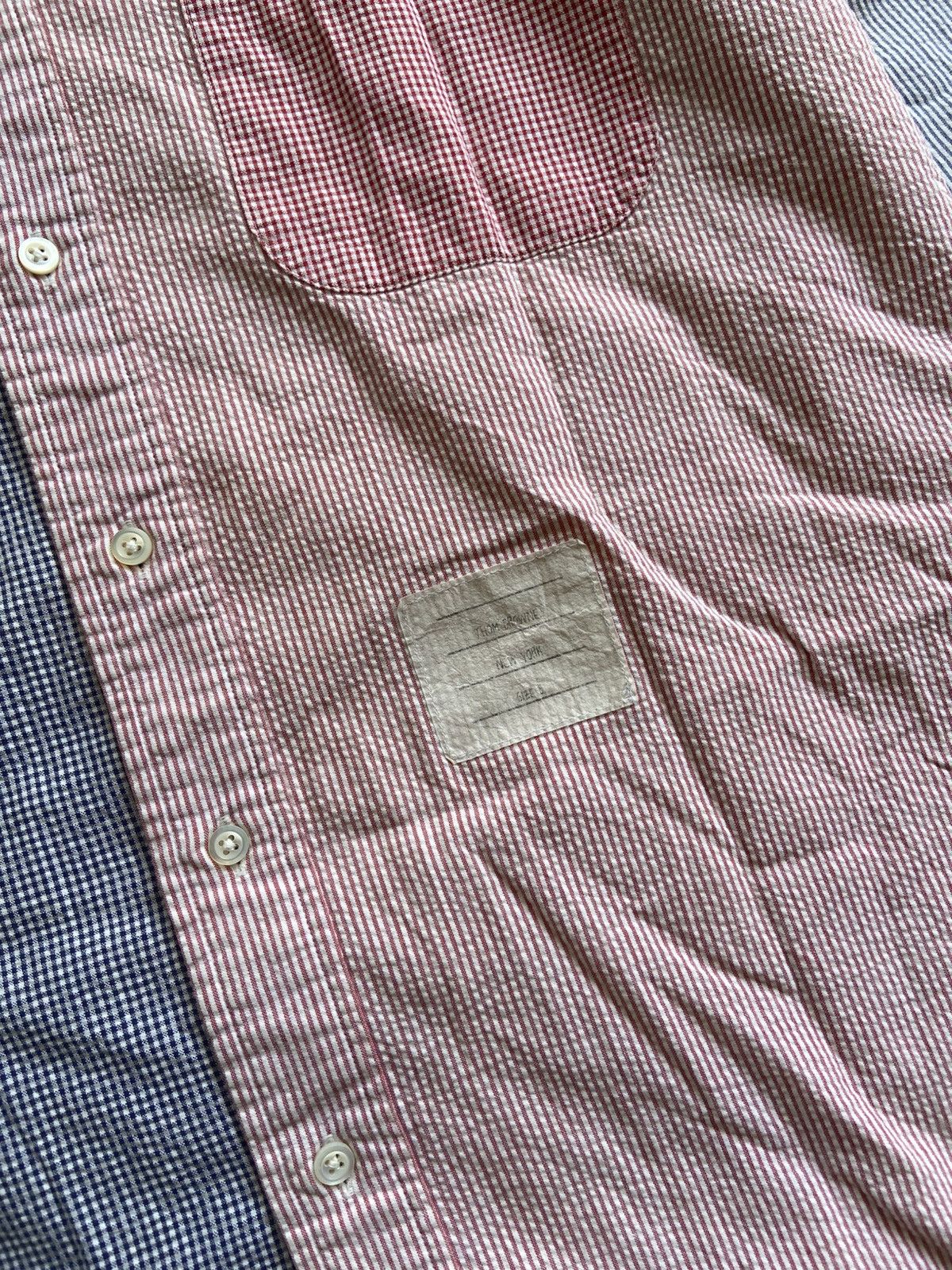 Thom Browne Thom Browne - Patchwork Multi Color Button Ups Shirt Size US L / EU 52-54 / 3 - 5 Thumbnail