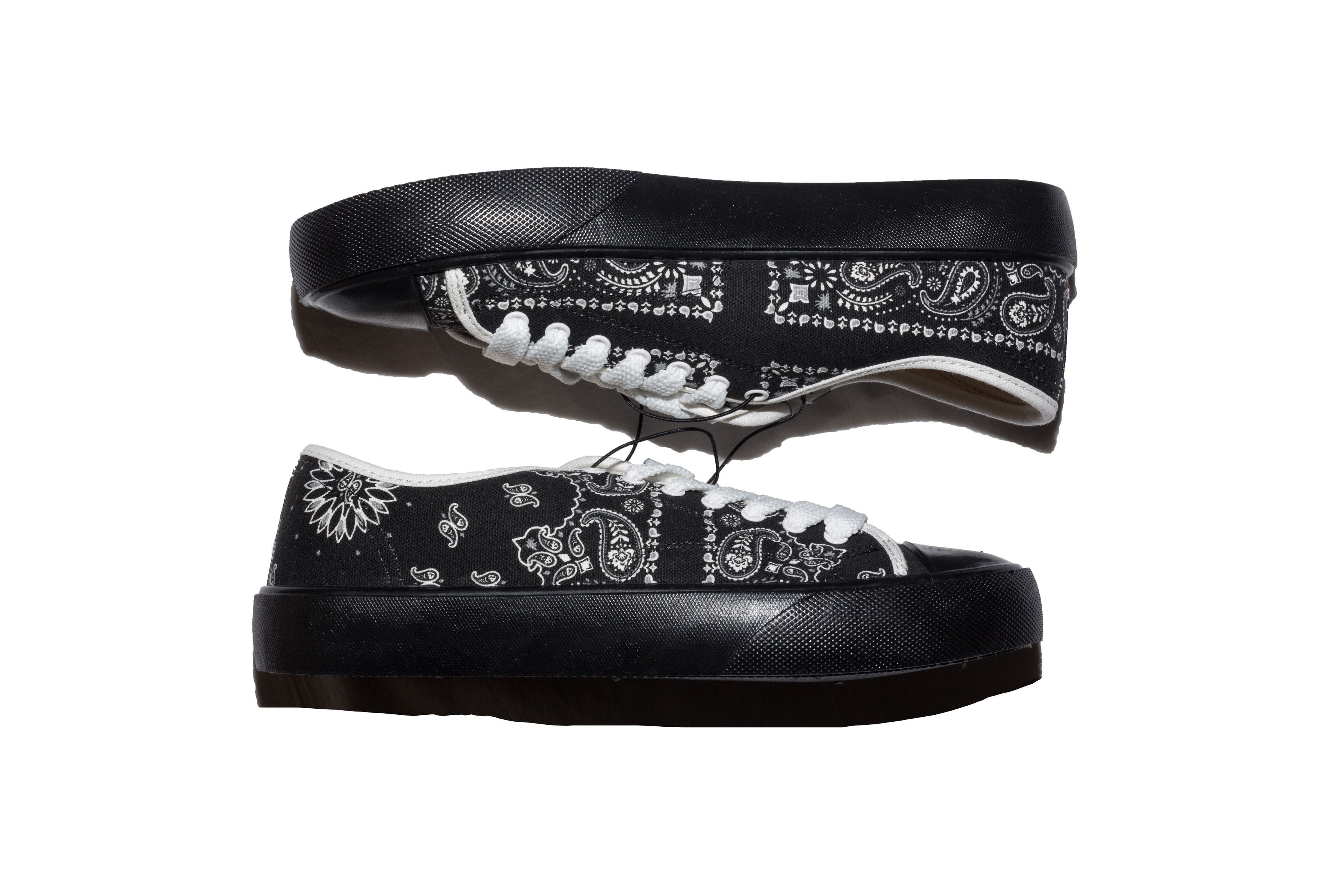 Maison MIHARA YASUHIRO Double Black Paisley Lace Up Court Shoes Size US 8.5 / EU 41-42 - 7 Thumbnail