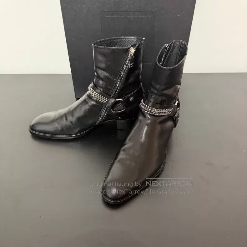 Saint Laurent Paris Saint Laurent Paris First Year Chain Buckle Chelsea Boots Size US 9 / EU 42 - 2 Thumbnail