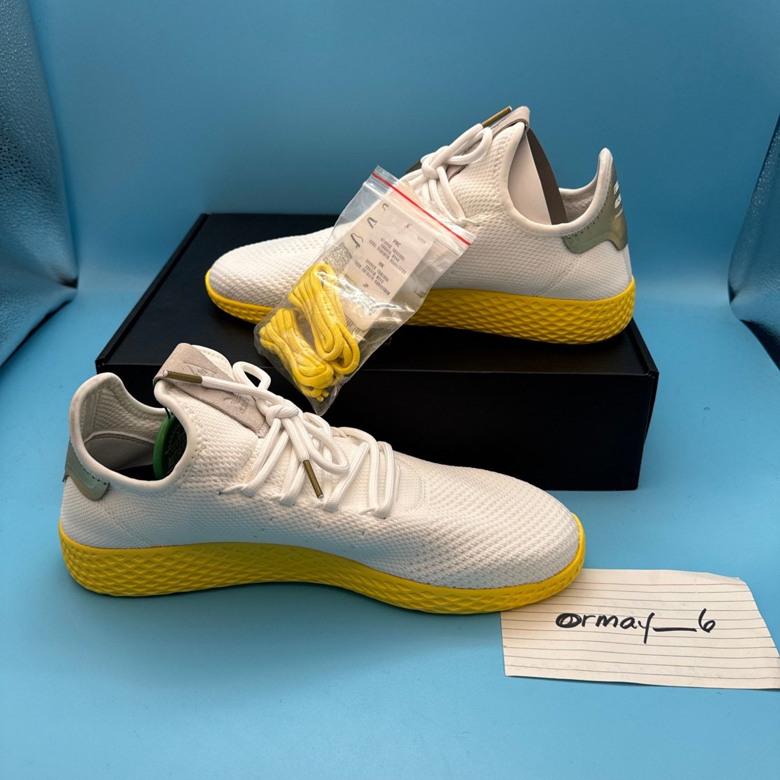 Adidas × Pharrell adidas Pharrell x Tennis Hu Yellow m8 w9.5 Size US 8 / EU 41 - 2 Thumbnail