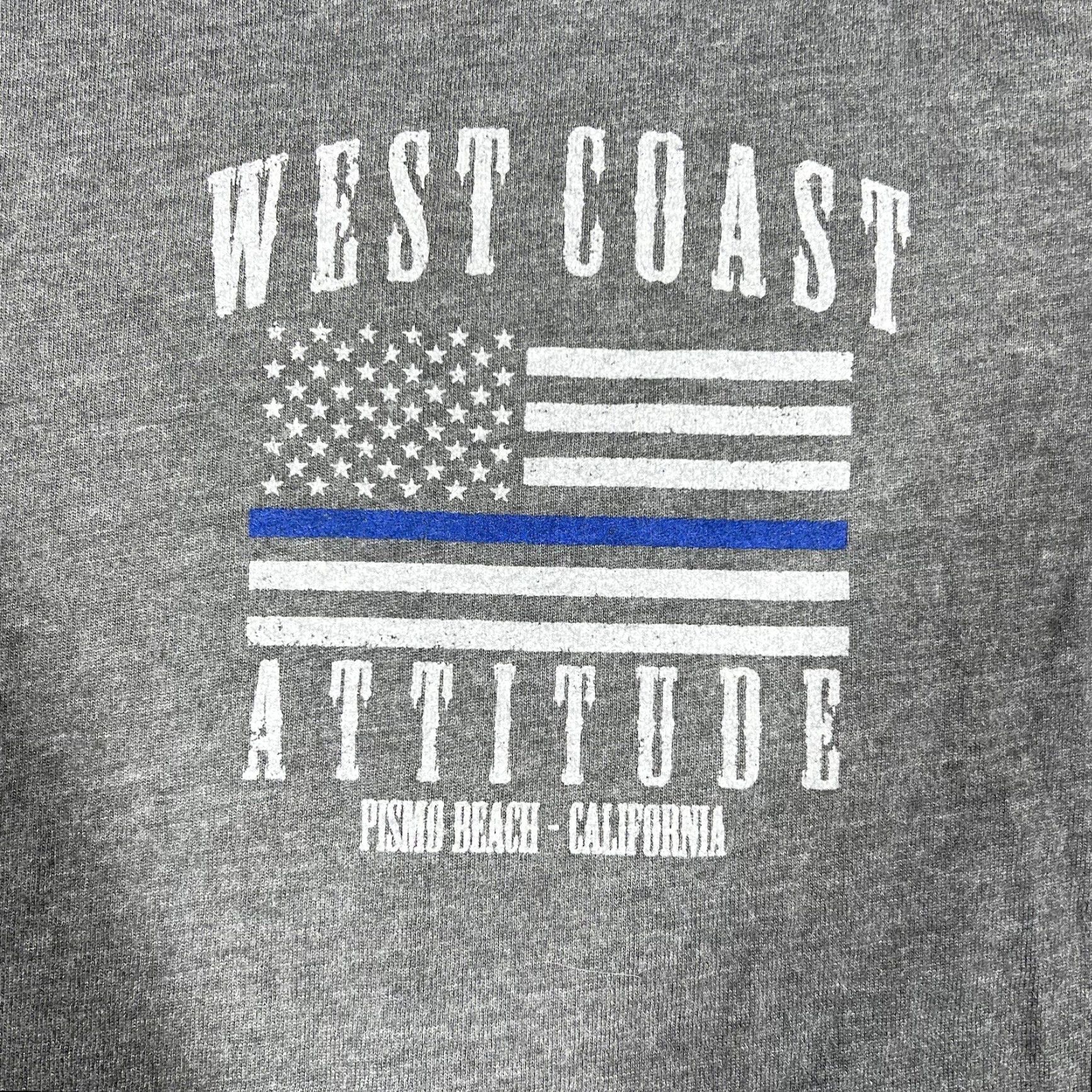 Vintage West Coast Attitude Pismo Beach California Mens Large Dark Heather Gray T-Shirt Size US XL / EU 56 / 4 - 4 Thumbnail