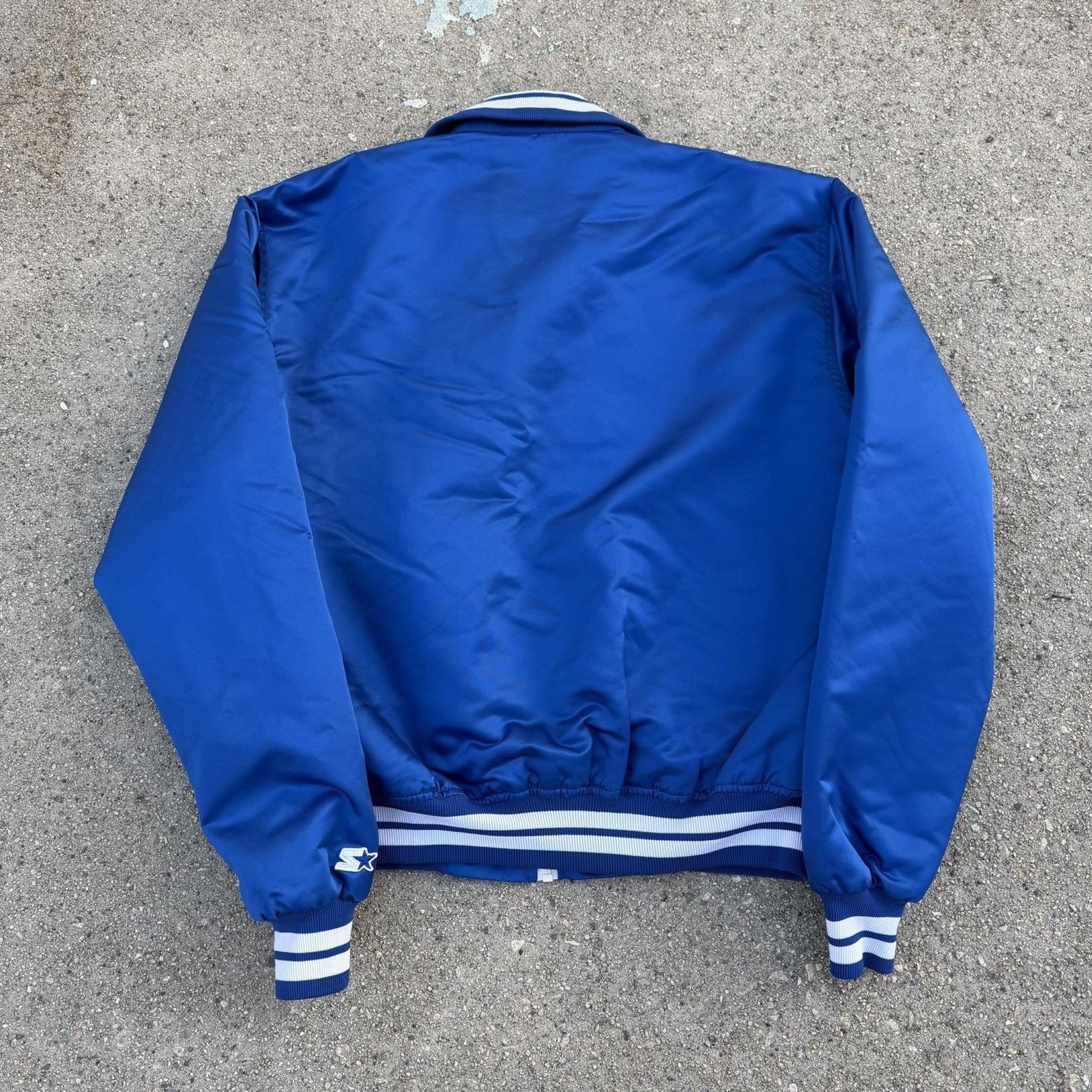 MLB × Starter × Vintage Vintage 80s Starter Los Angeles Dodgers Blue Satin Jacket XL Size US XL / EU 56 / 4 - 4 Thumbnail