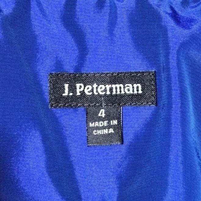 Vintage J Peterman Womens Blouse Button Up Ruffle Long Sleeve Blue Size 4 - Nylon Blend Solid Top Size S / US 4 / IT 40 - 6 Thumbnail