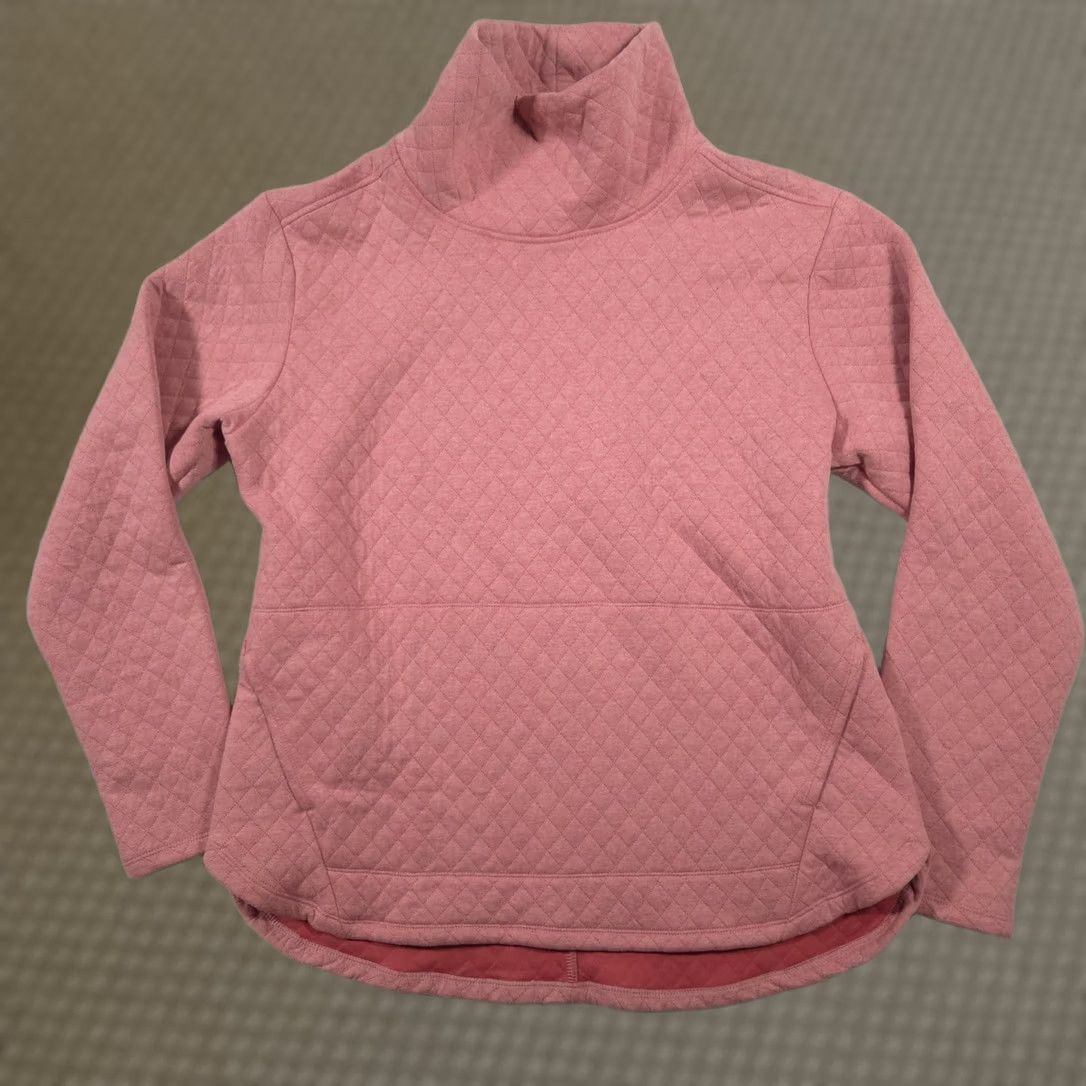 Pinko RBX Sweatshirt Womens XL Pink Quilted Cowl Neck Pullover Pockets Activewear Size XL / US 12-14 / IT 48-50 - 1 Thumbnail