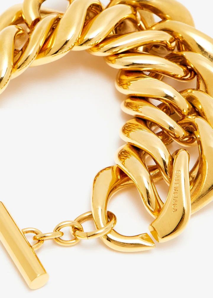 Balenciaga o1w1db10825 Size: OS / Linked Bracelet in Gold Size ONE SIZE - 2 Thumbnail