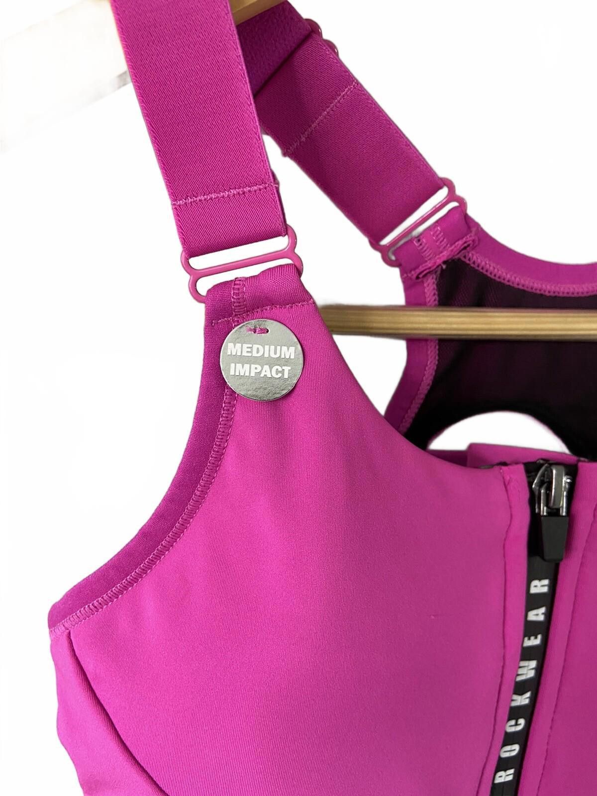 Rocawear ROCKWEAR CROP SPORTS BRA ACTIVE TOP PINK NEW ~ Size 6 Size XS / US 0-2 / IT 36-38 - 3 Thumbnail
