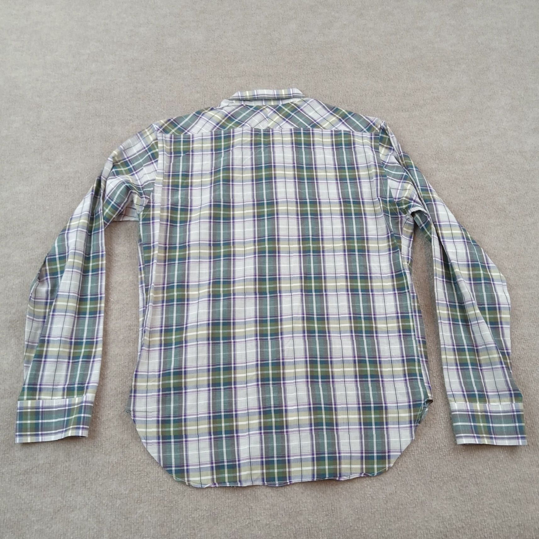 Billy Reid Billy Reid Shirt Mens Small Green Purple Plaid Long Sleeve Button Up Casual Size US S / EU 44-46 / 1 - 7 Thumbnail