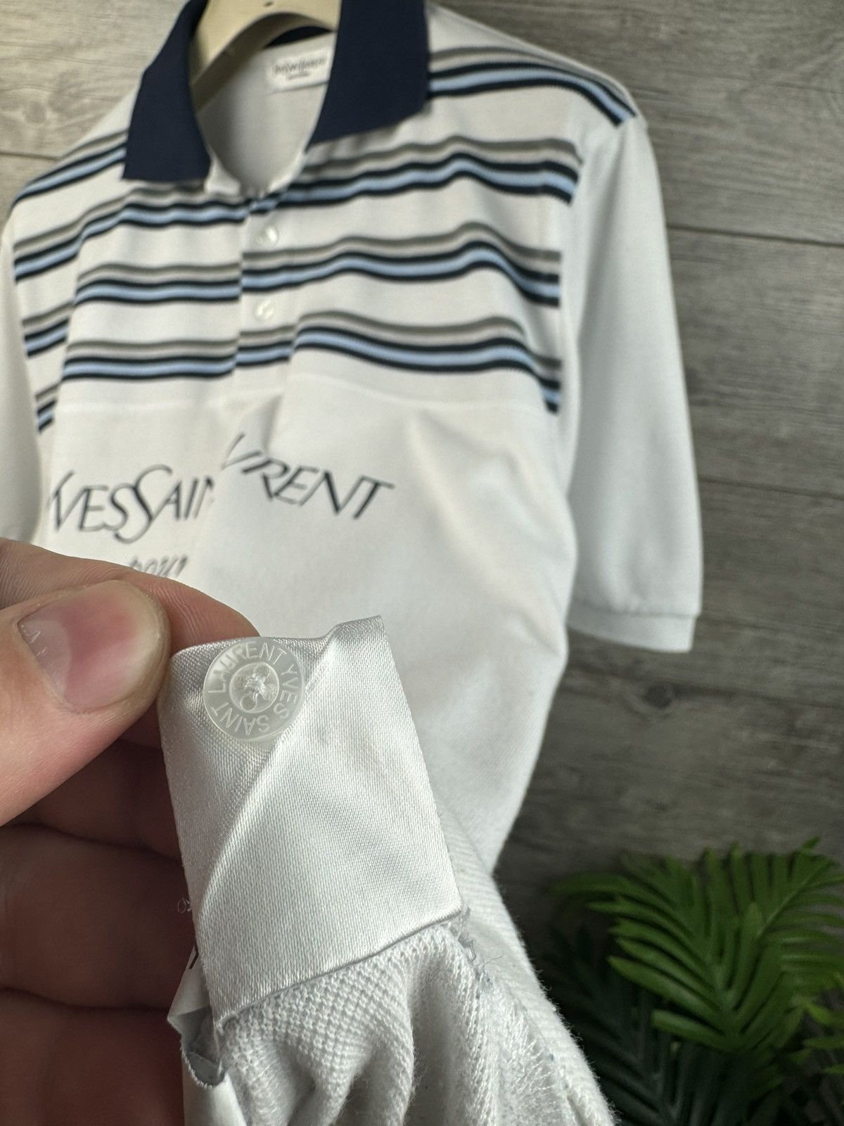 Yves Saint Laurent YSL POLO T-SHIRT RARE VINTAGE BIG LOGO YVES SAINT LAURENT Size US L / EU 52-54 / 3 - 13 Thumbnail