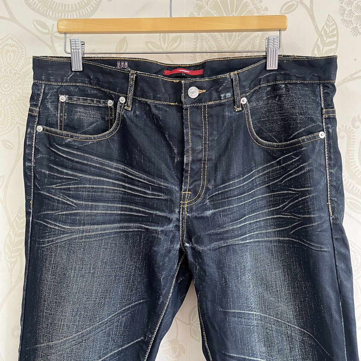 Swagger Acid Wash Faded Black Swagger Buttons Denim Size US 34 / EU 50 - 3 Thumbnail