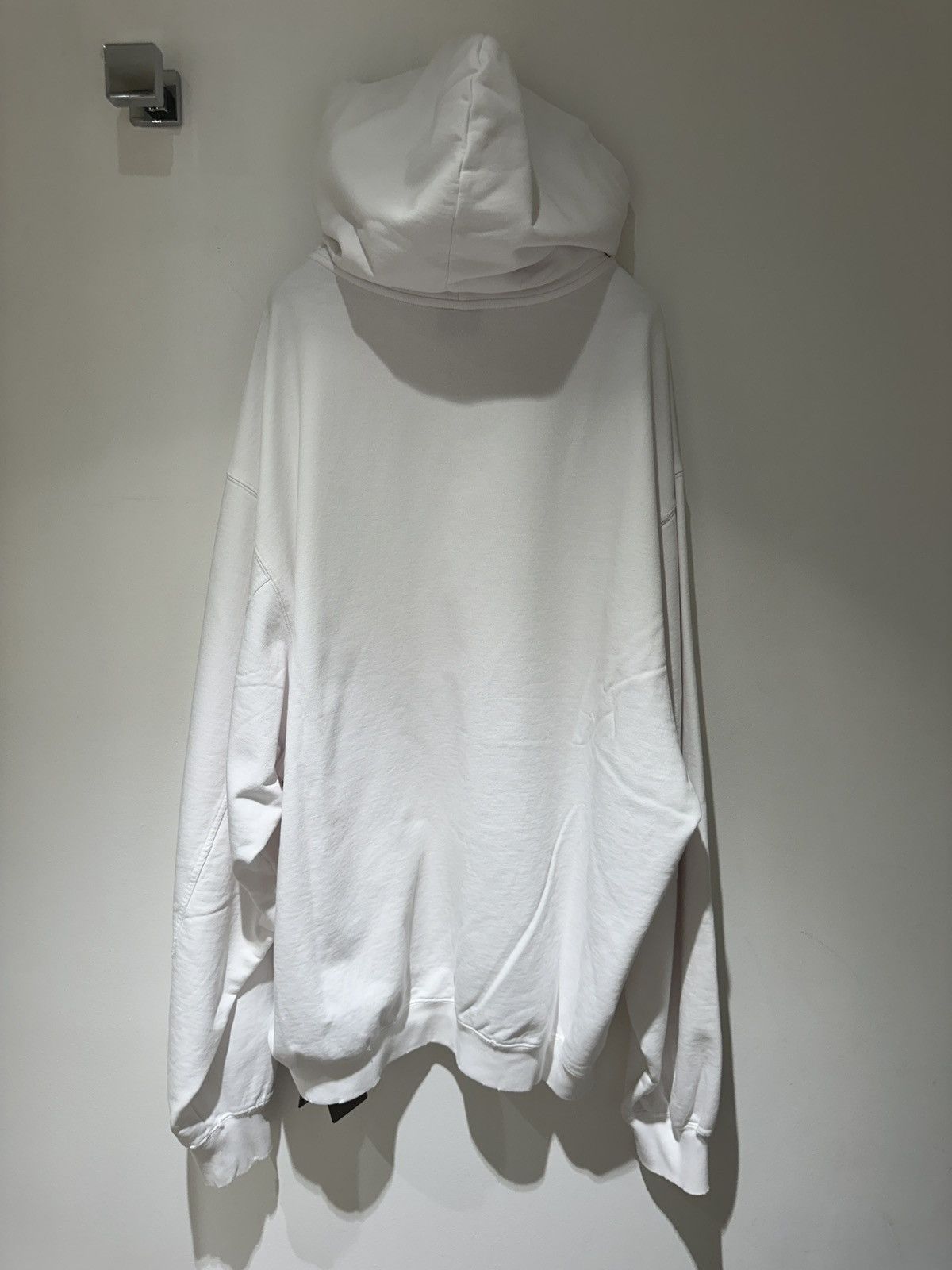 Balenciaga Balenciaga White Bold Logo Hoodie Size US M / EU 48-50 / 2 - 2 Thumbnail