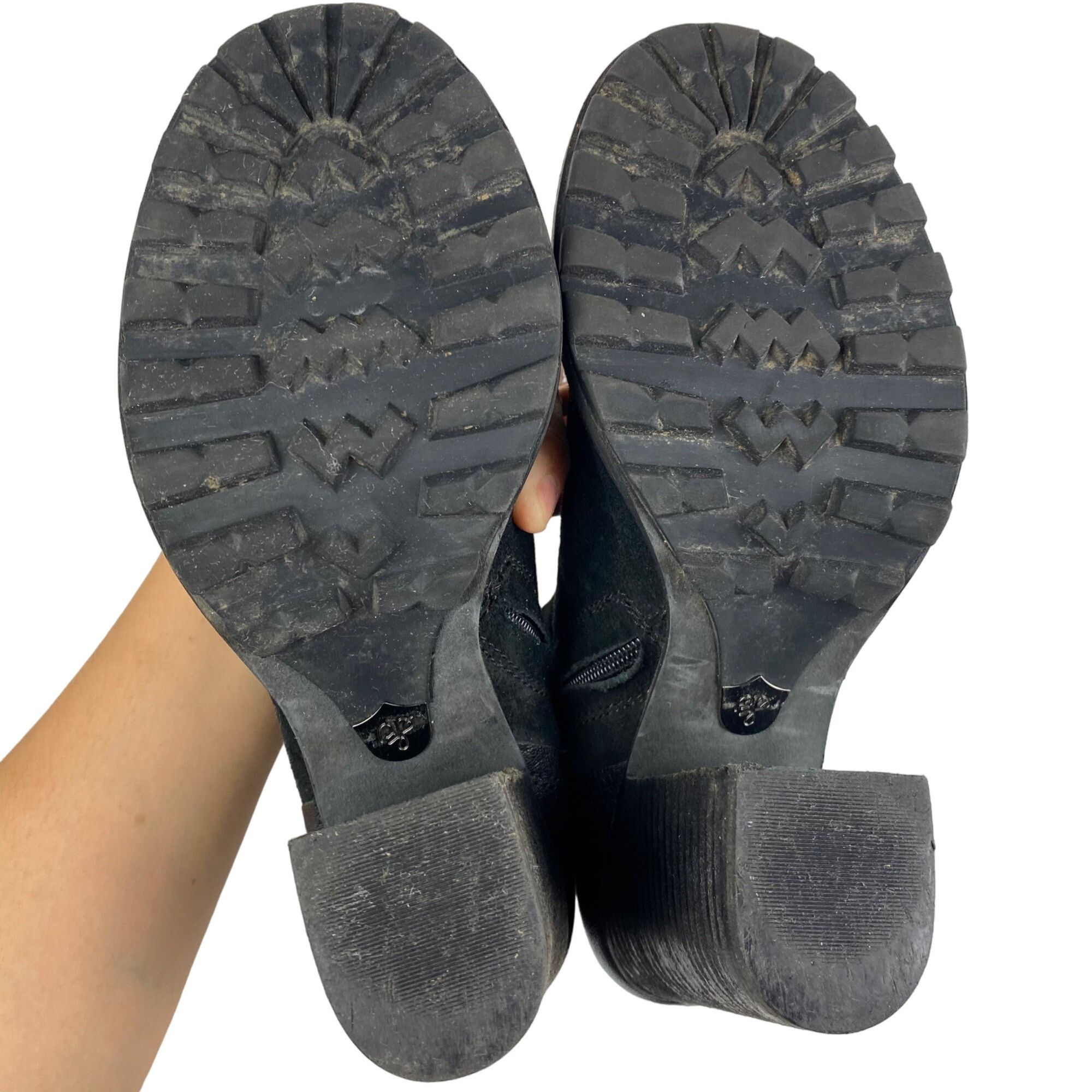 Sam Edelman Sam Edelman Franklin Black Suede Leather Block Heel ankle Bo Size US 10 / IT 40 - 7 Thumbnail