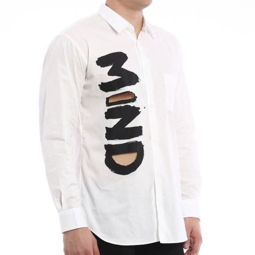 Comme des Garcons SHIRT Comme Des Garcons Writing S24032 White Shirt Size US S / EU 44-46 / 1 - 3 Thumbnail