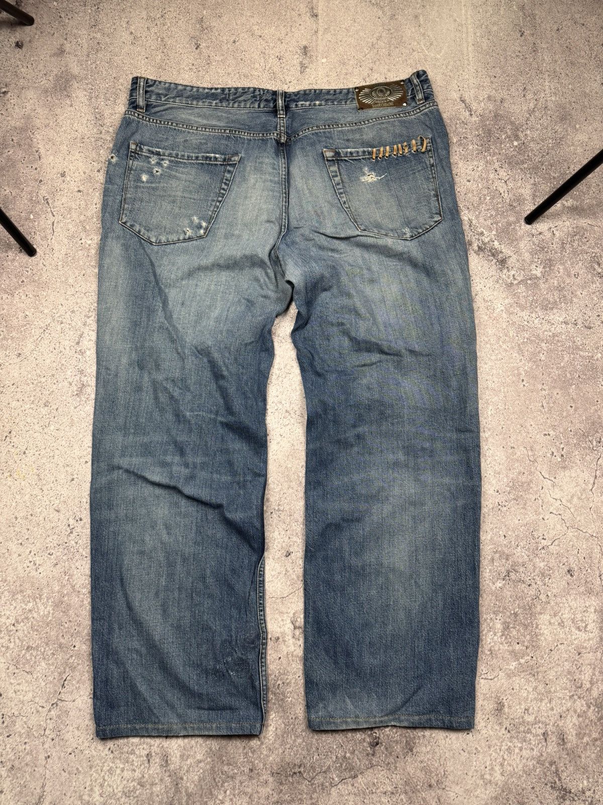 Just Cavalli 00ʼs Roberto Just Cavalli Y2K Boot Cut Baggy Jeans Pants Size US 40 / EU 56 - 1 Thumbnail