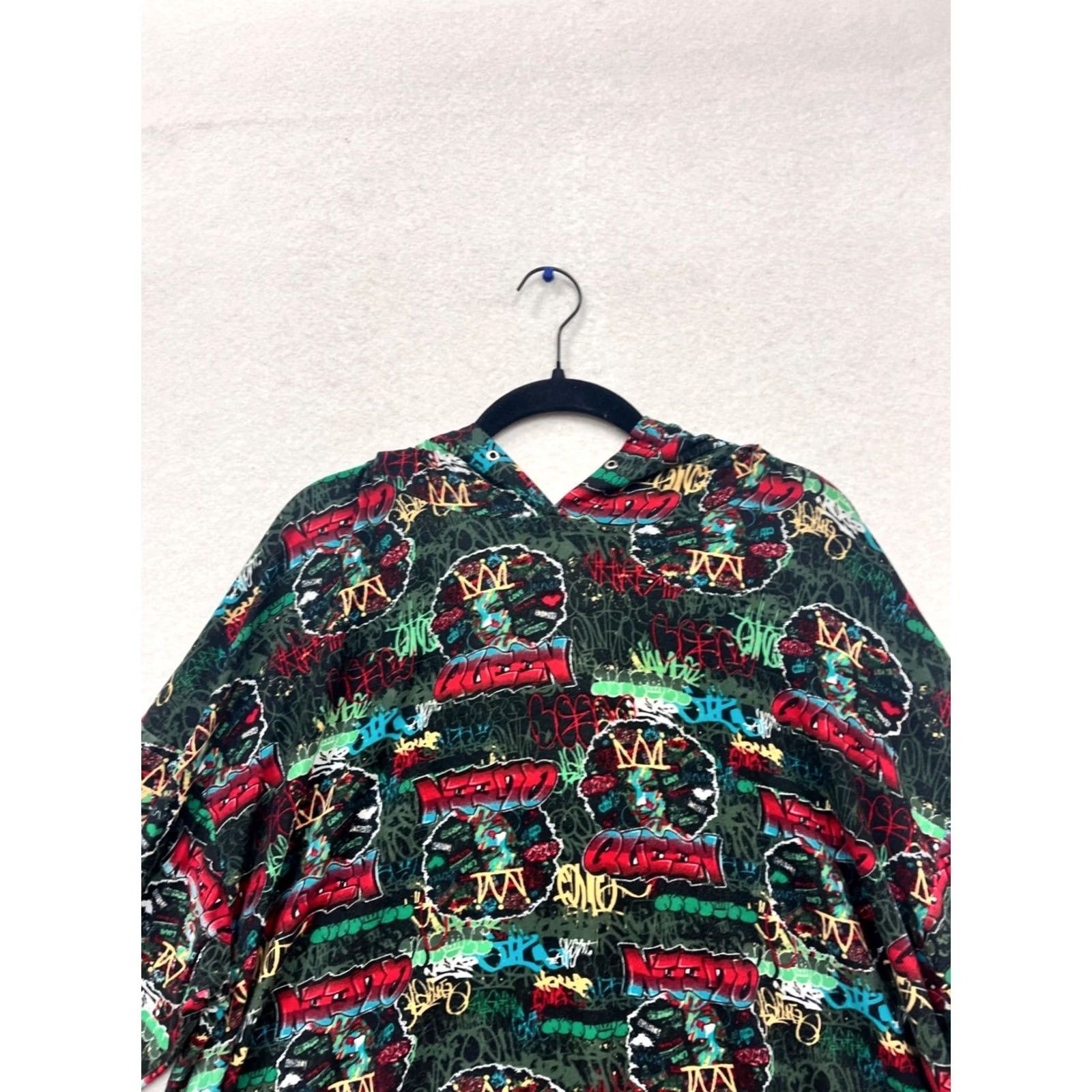 Vintage One Stop Up Hoodie Graffiti Print Womens 2XL Red Pullover Seasonal Fall Activewear Size XXL / US 16-18 / IT 52-54 - 6 Thumbnail