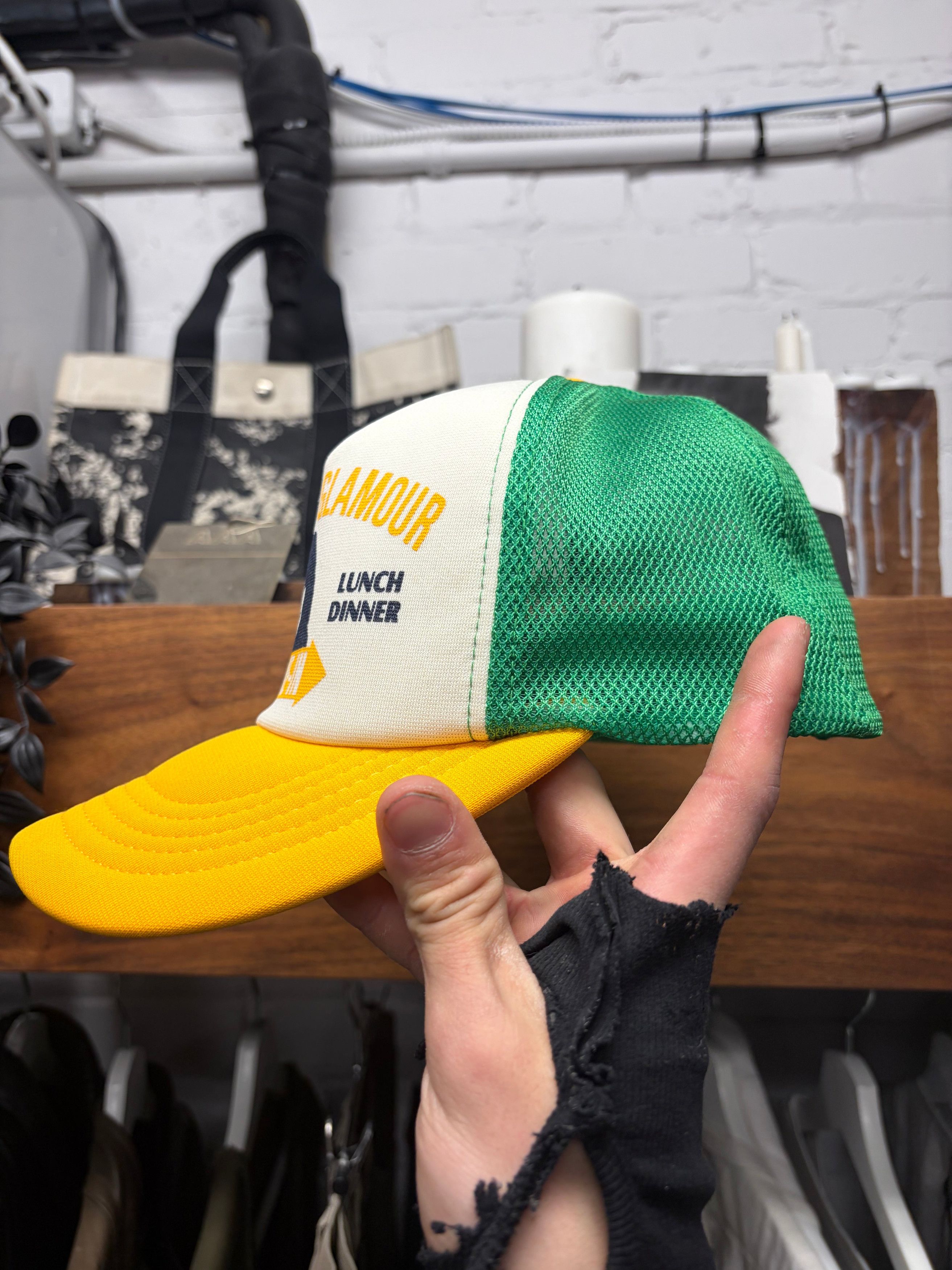Hysteric Glamour Hysteric Glamour ‘Drive In Theatre’ Yellow/Green Mesh Trucker Hat Size ONE SIZE - 3 Thumbnail