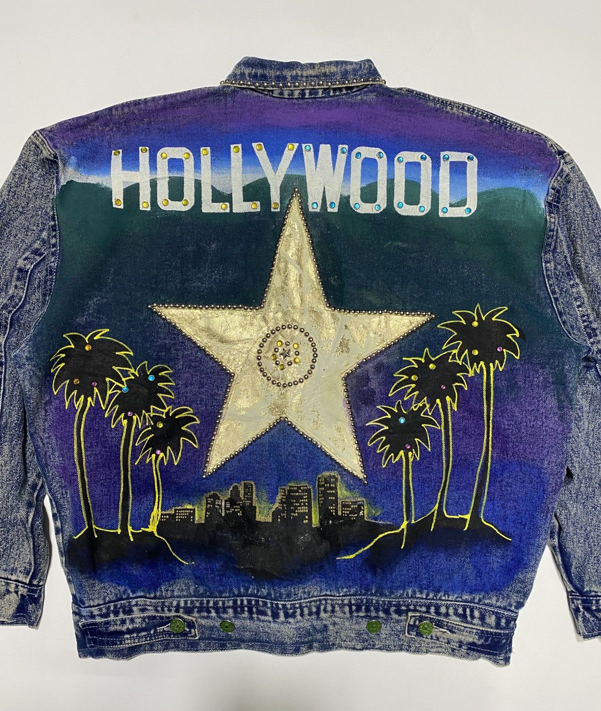 Vintage vintage Tony Alamo Hollywood denim jacket from the 1980s Size US XL / EU 56 / 4 - 4 Thumbnail