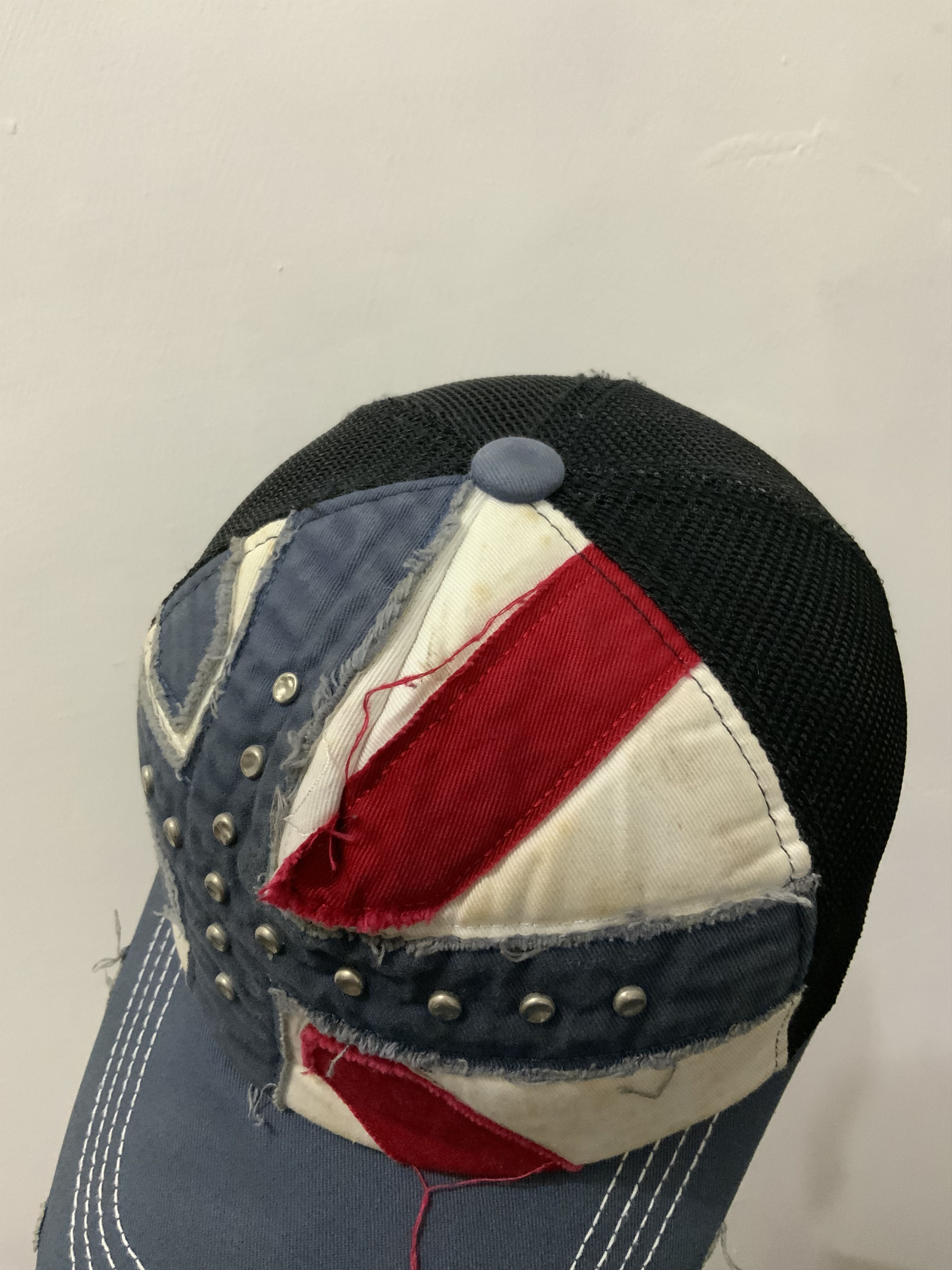 Japanese Brand Distressed Flag Avant Garde Trucker Hat Cap Size ONE SIZE - 8 Thumbnail