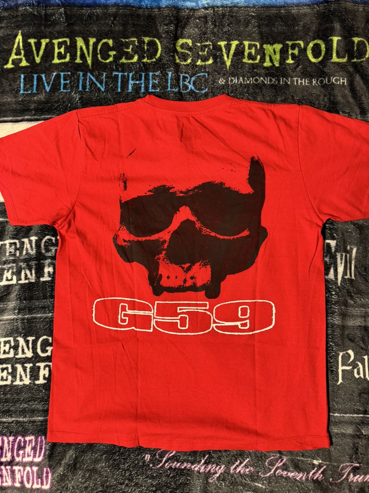 G59 Records G59 Logo T Shirt (Red) Size US L / EU 52-54 / 3 - 3 Thumbnail
