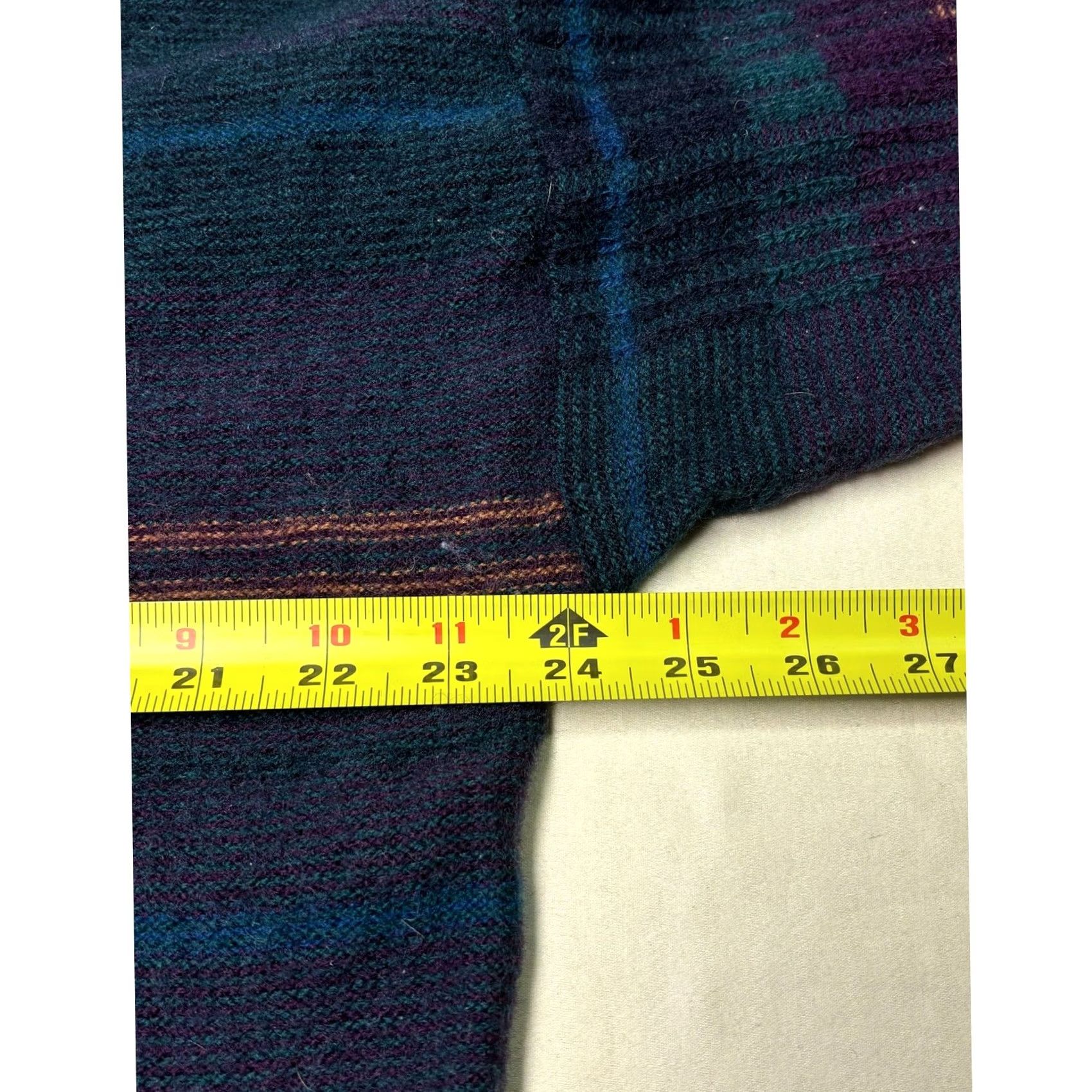 Pendleton VINTAGE Pendleton Sweater Womens XL Teal Plaid Wool Crewneck 80s 90s Made USA Size XL / US 12-14 / IT 48-50 - 5 Thumbnail
